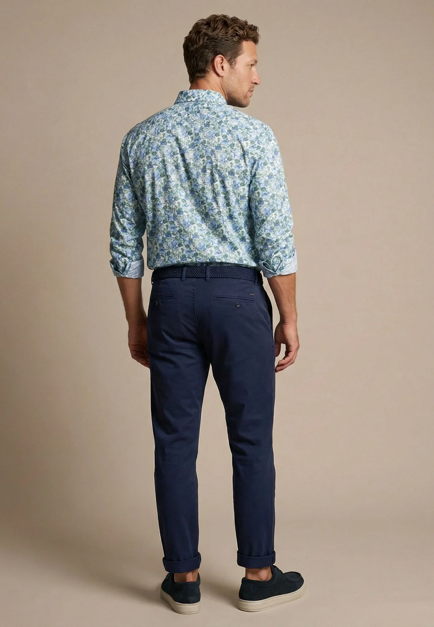 Hemd aus Baumwolle mit Button-Down-Kragen und floralem Print - Image 3