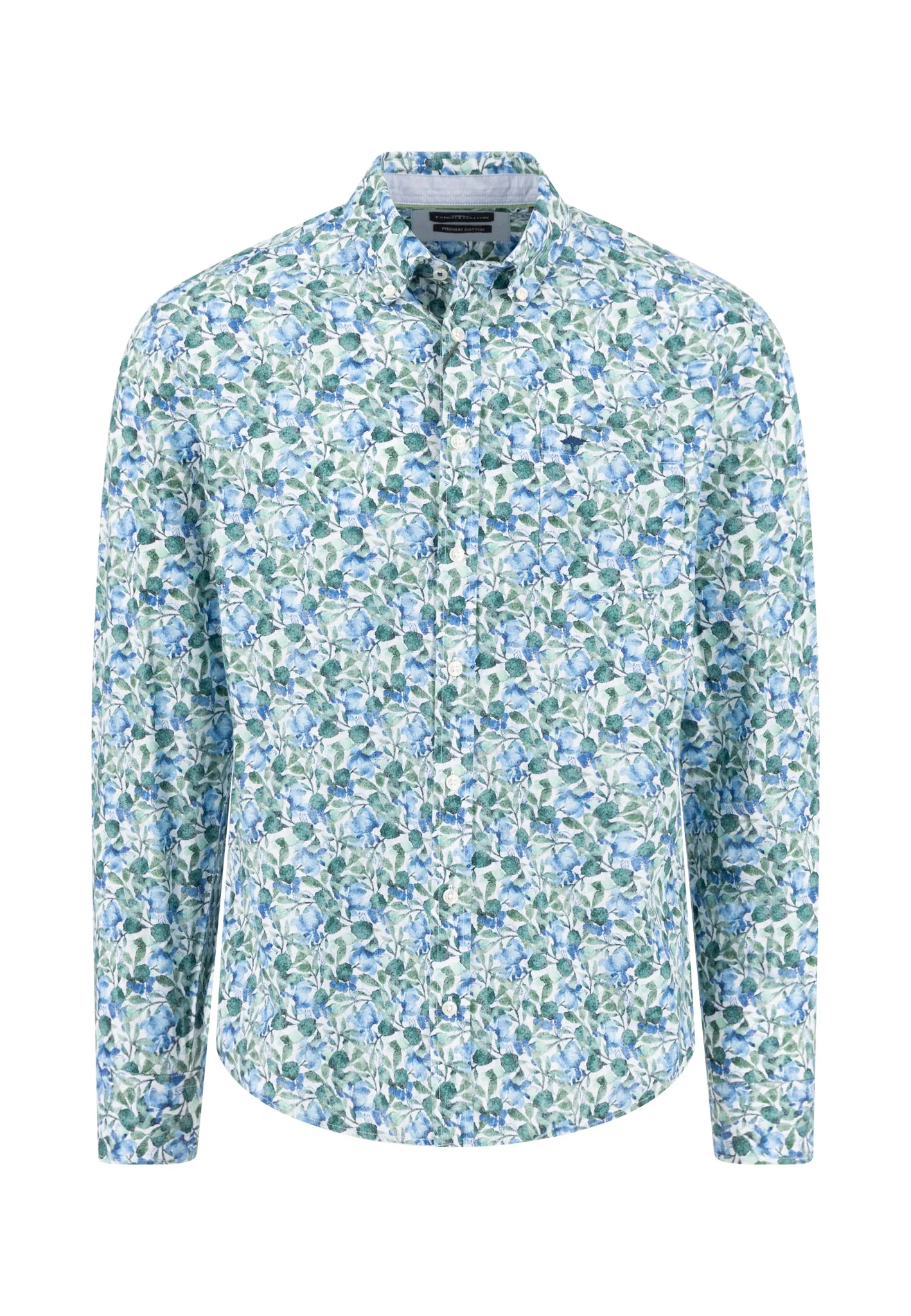 Hemd aus Baumwolle mit Button-Down-Kragen und floralem Print - Image 5