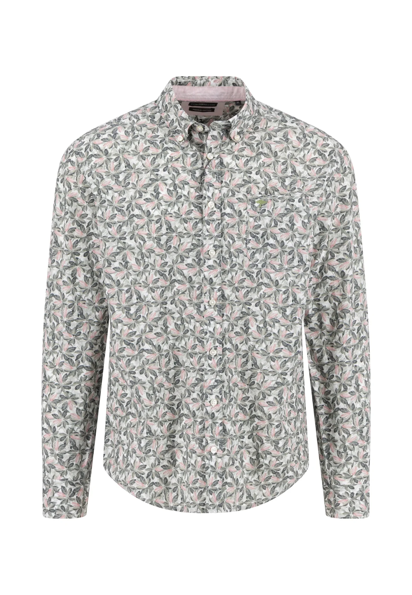 Hemd aus Baumwolle mit Button-Down-Kragen und Allover-Muster - Image 4