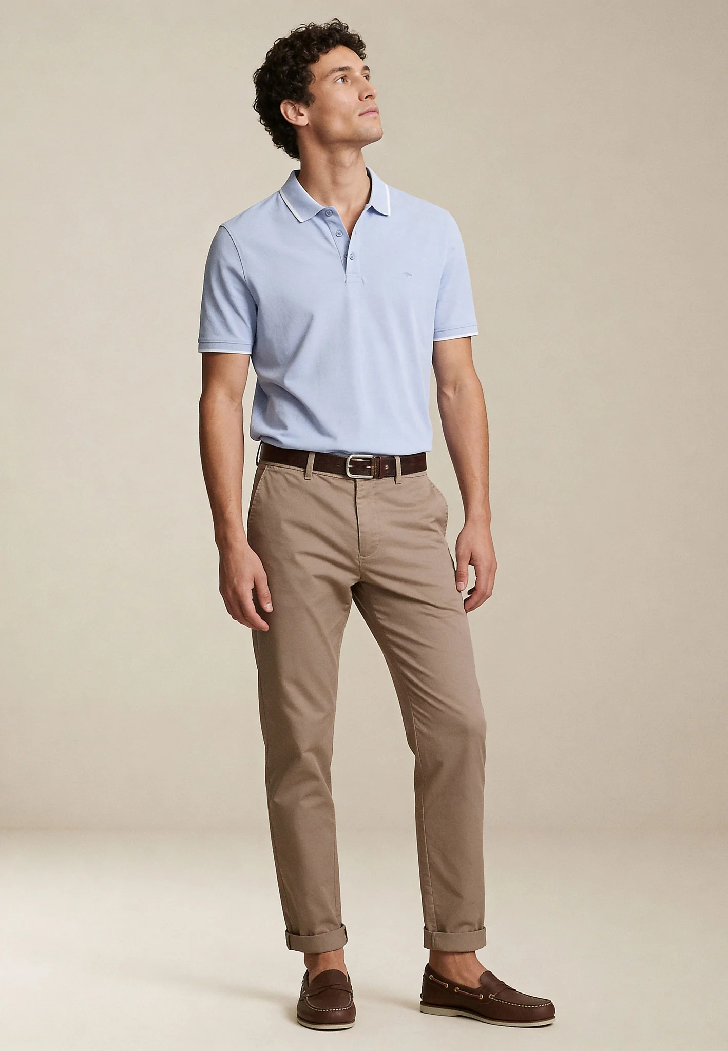 2PLY Poloshirt aus Baumwolle mit Kontrastkragen - Image 3