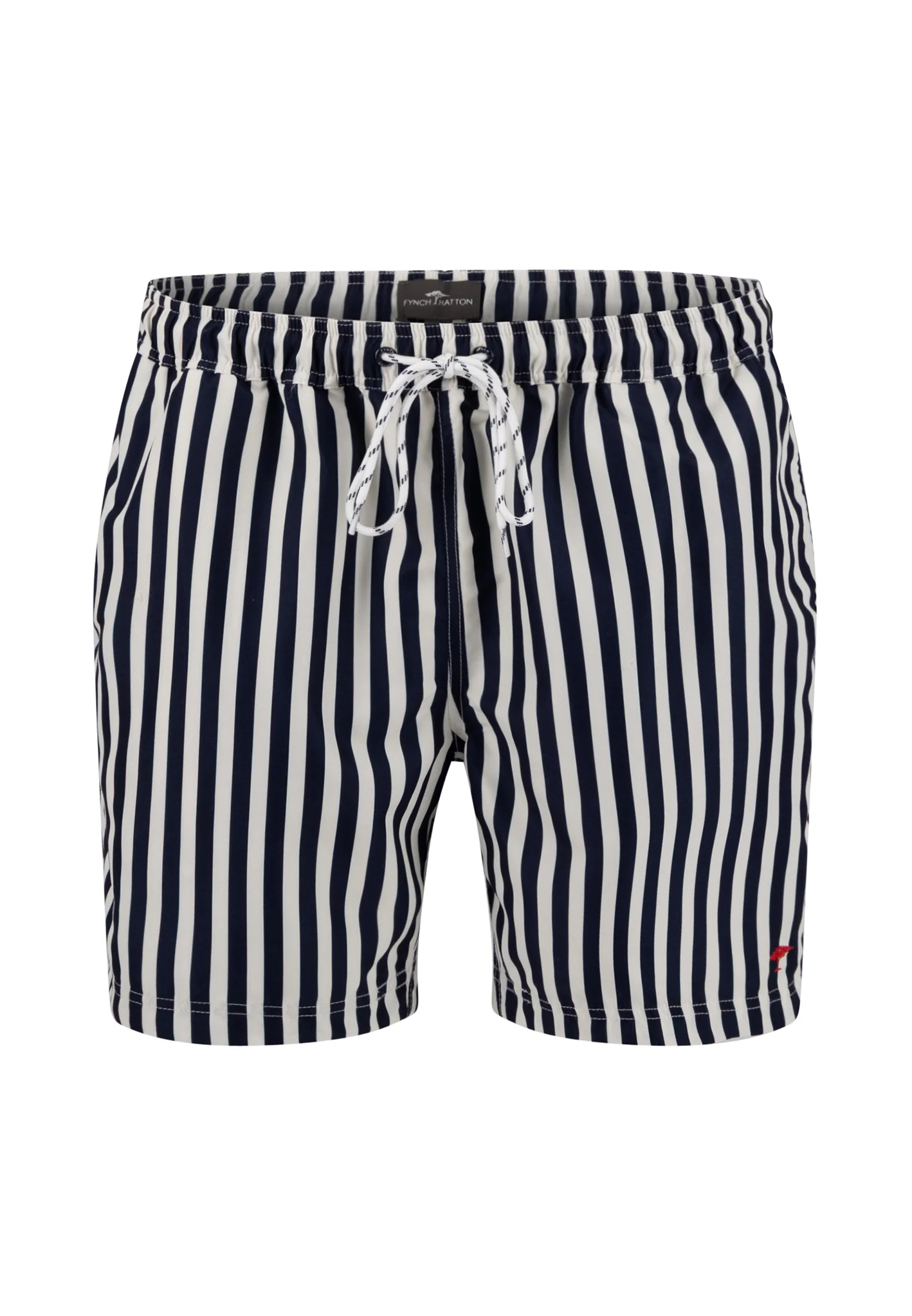 Badeshorts mit Streifenmuster und Kordelzug - Image 4
