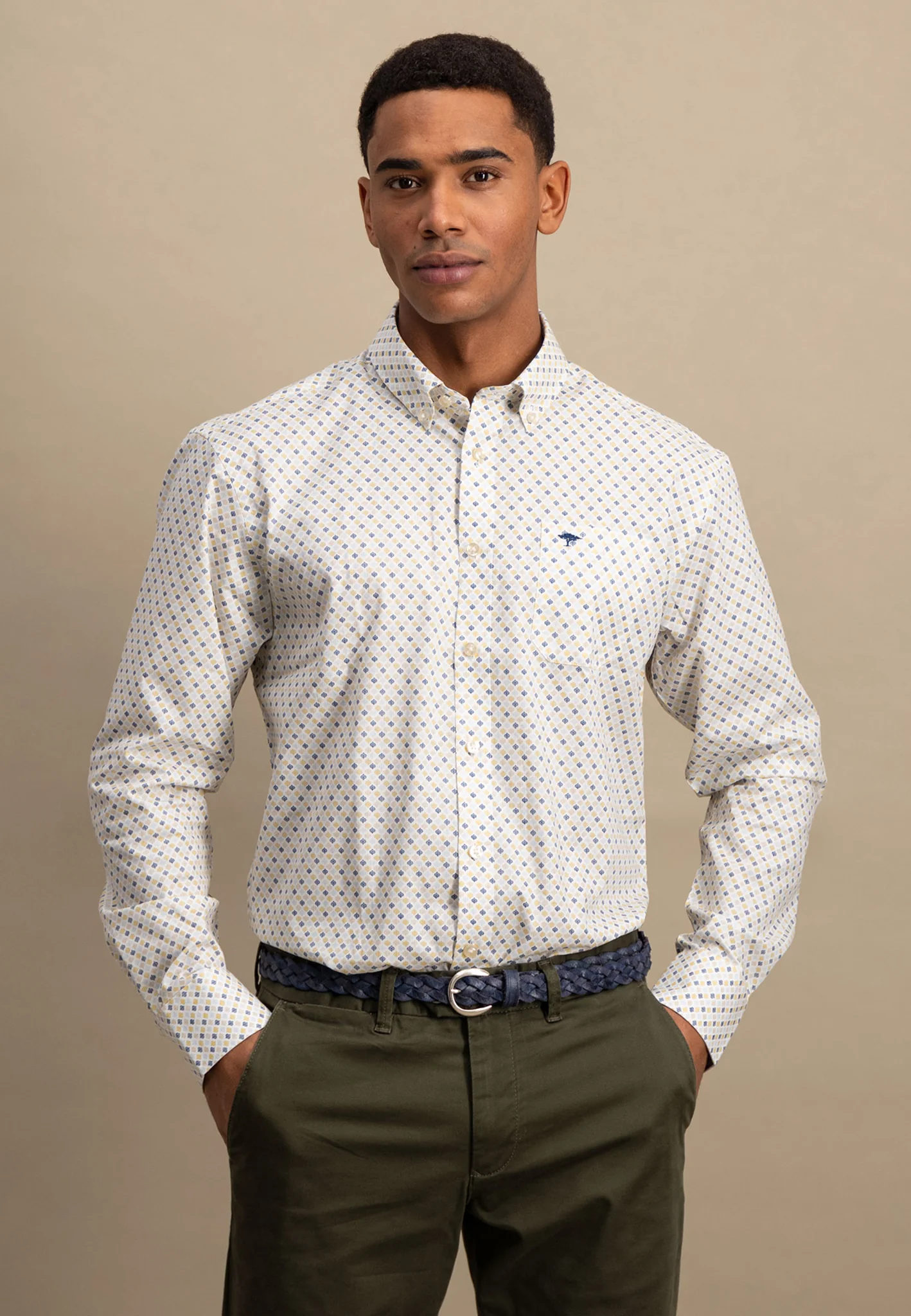 Hemd aus Baumwolle mit Button-Down-Kragen