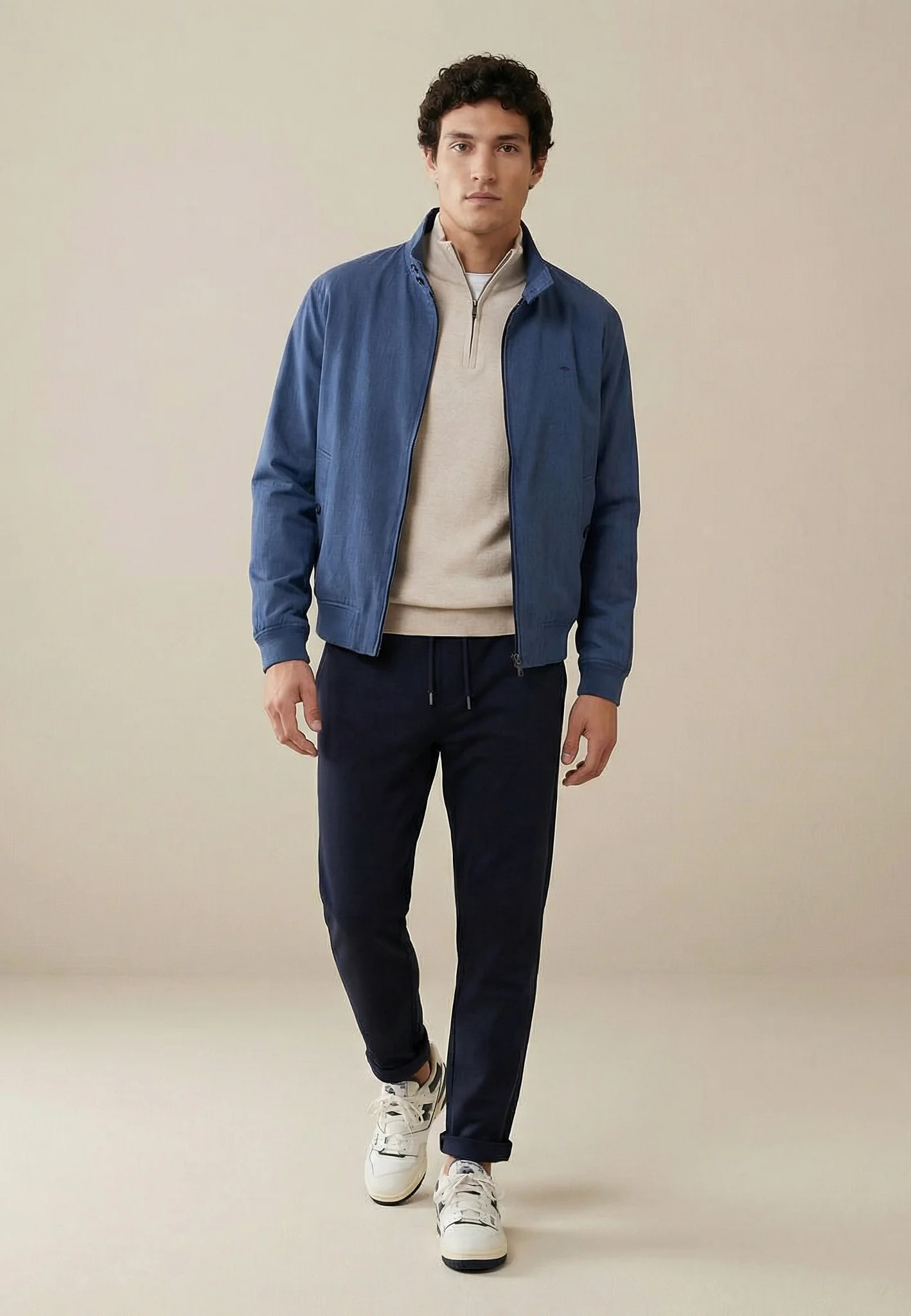 Blouson aus Leinen mit Reißverschluss und Stehkragen - Image 3