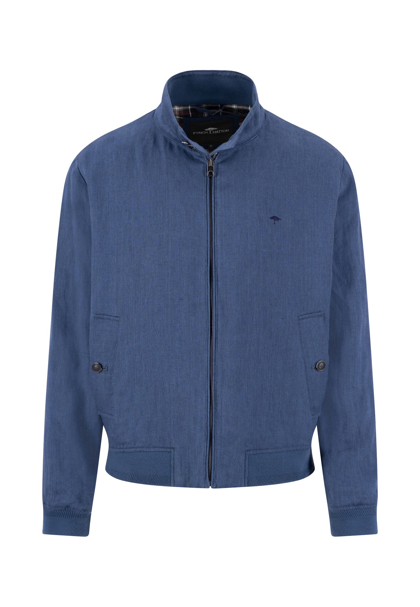 Blouson aus Leinen mit Reißverschluss und Stehkragen - Image 4
