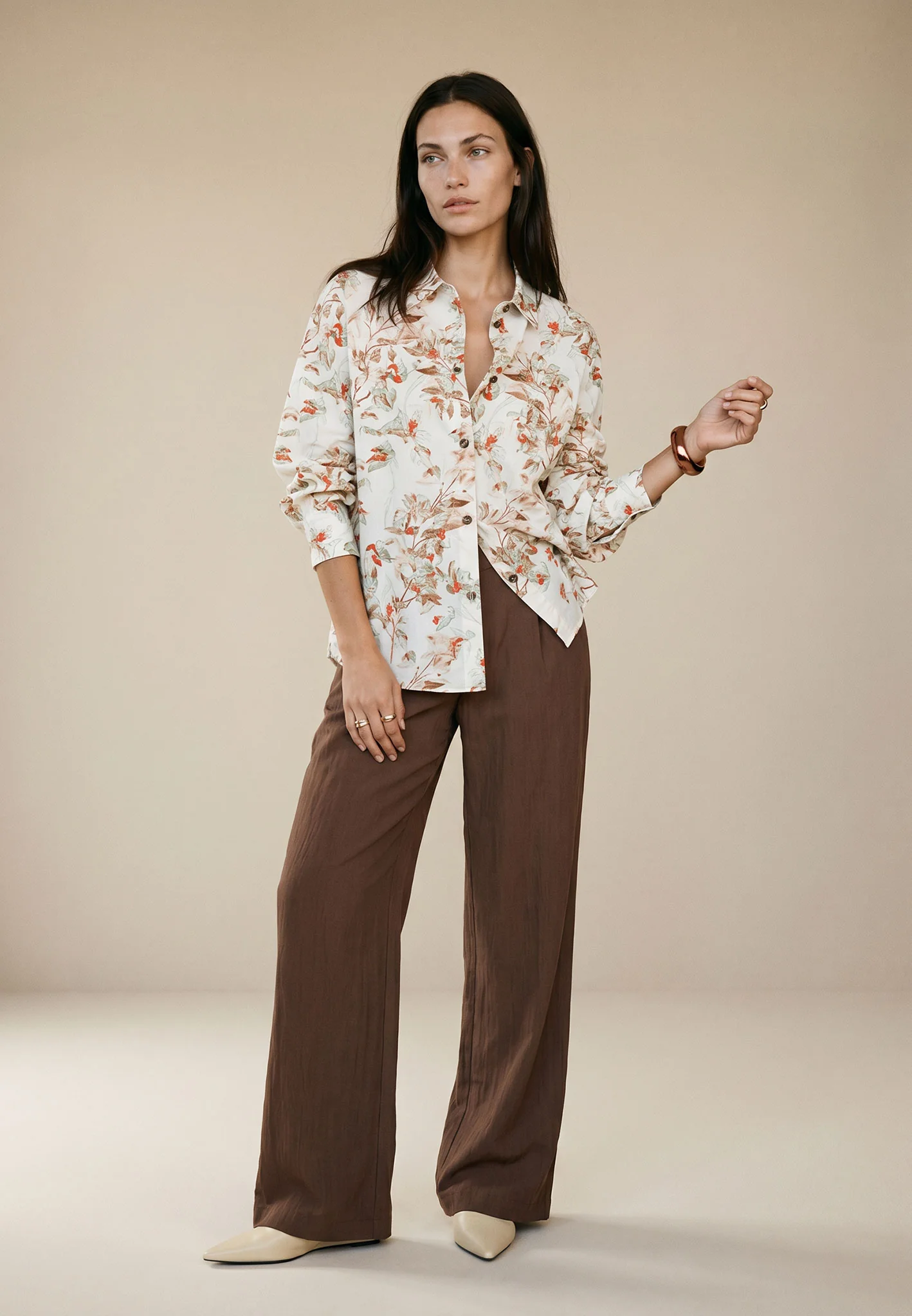 Bluse aus Baumwolle mit floralem Allover-Print - Image 3