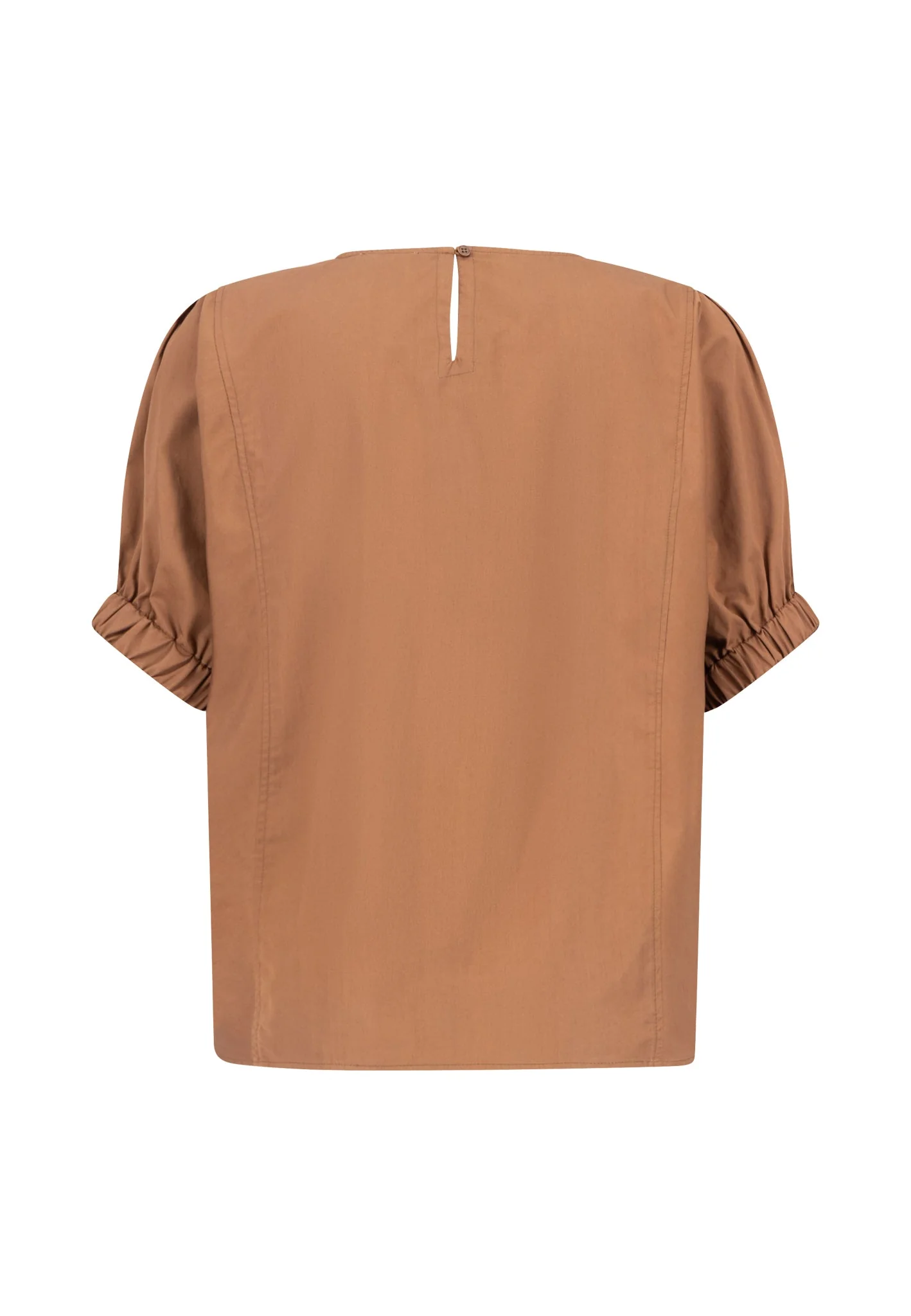 Bluse aus Baumwolle mit Puffärmeln und Rundhalsausschnitt - Image 10