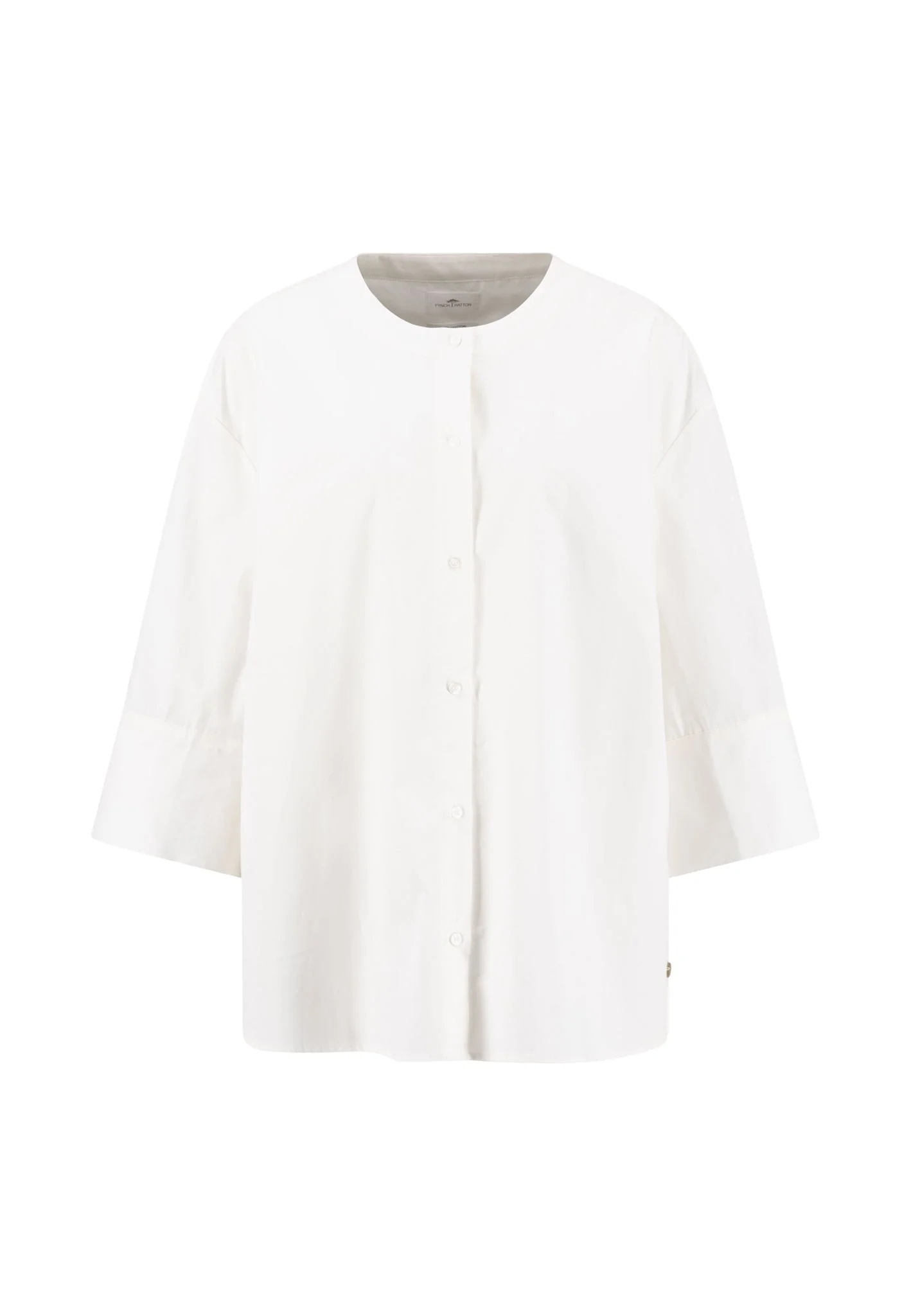 Bluse aus Baumwolle mit Rundhalsausschnitt und 3/4-Arm - Image 4