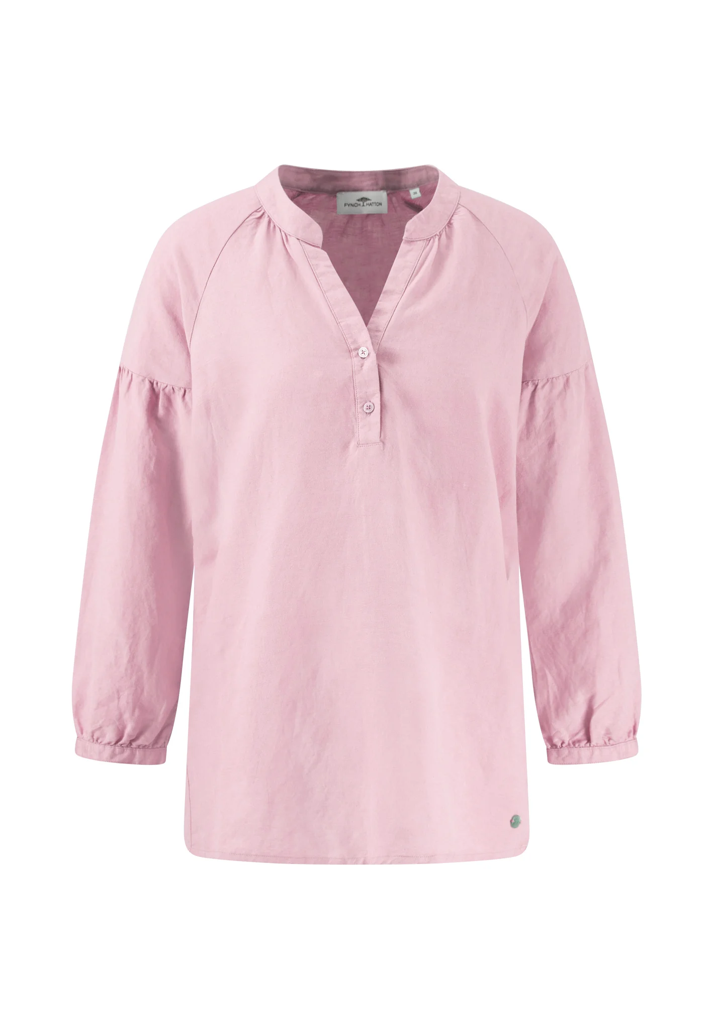 Bluse aus Leinen-Viskose-Mix mit V-Ausschnitt - Image 3