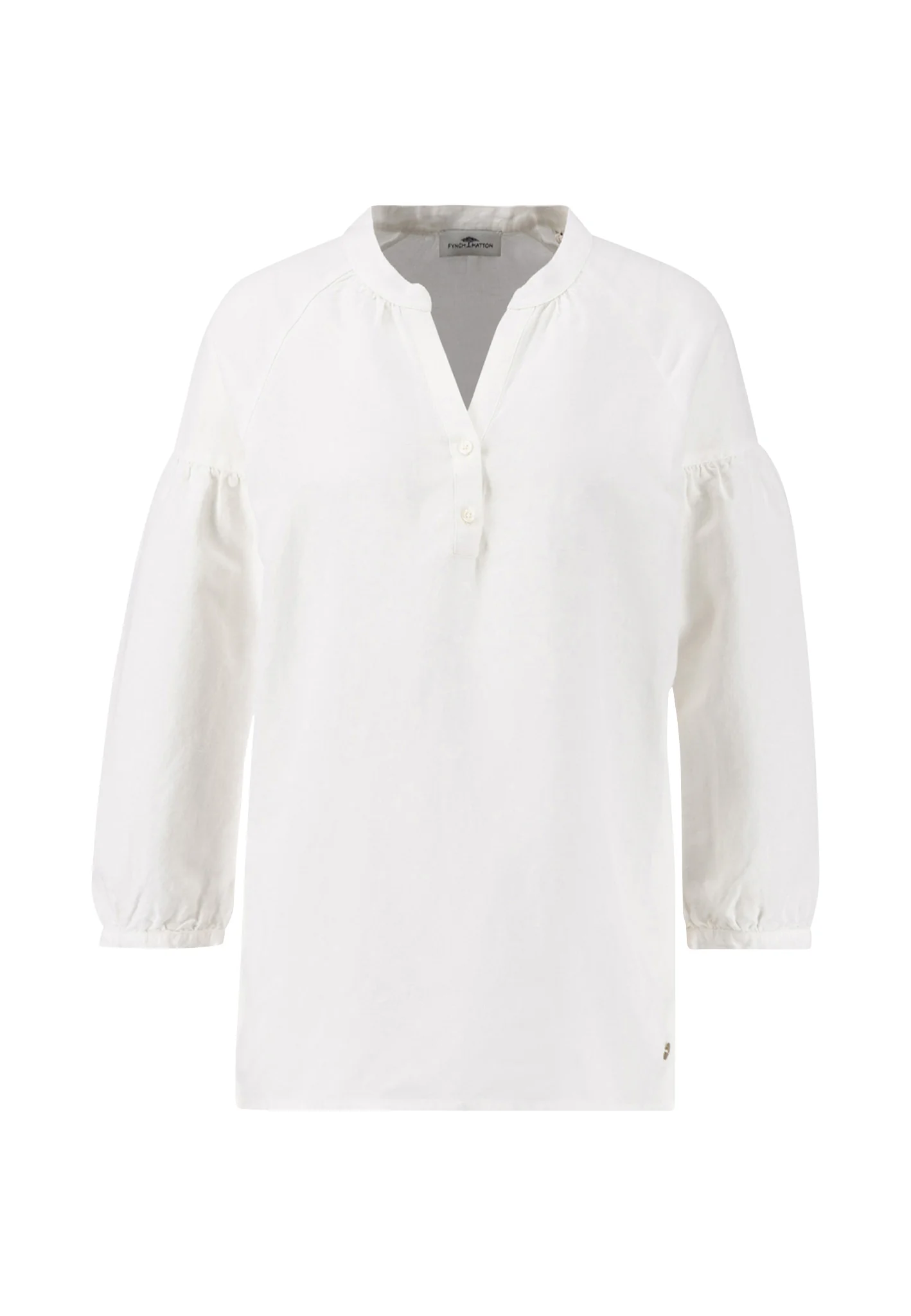 Bluse aus Leinen-Viskose-Mix mit V-Ausschnitt - Image 5