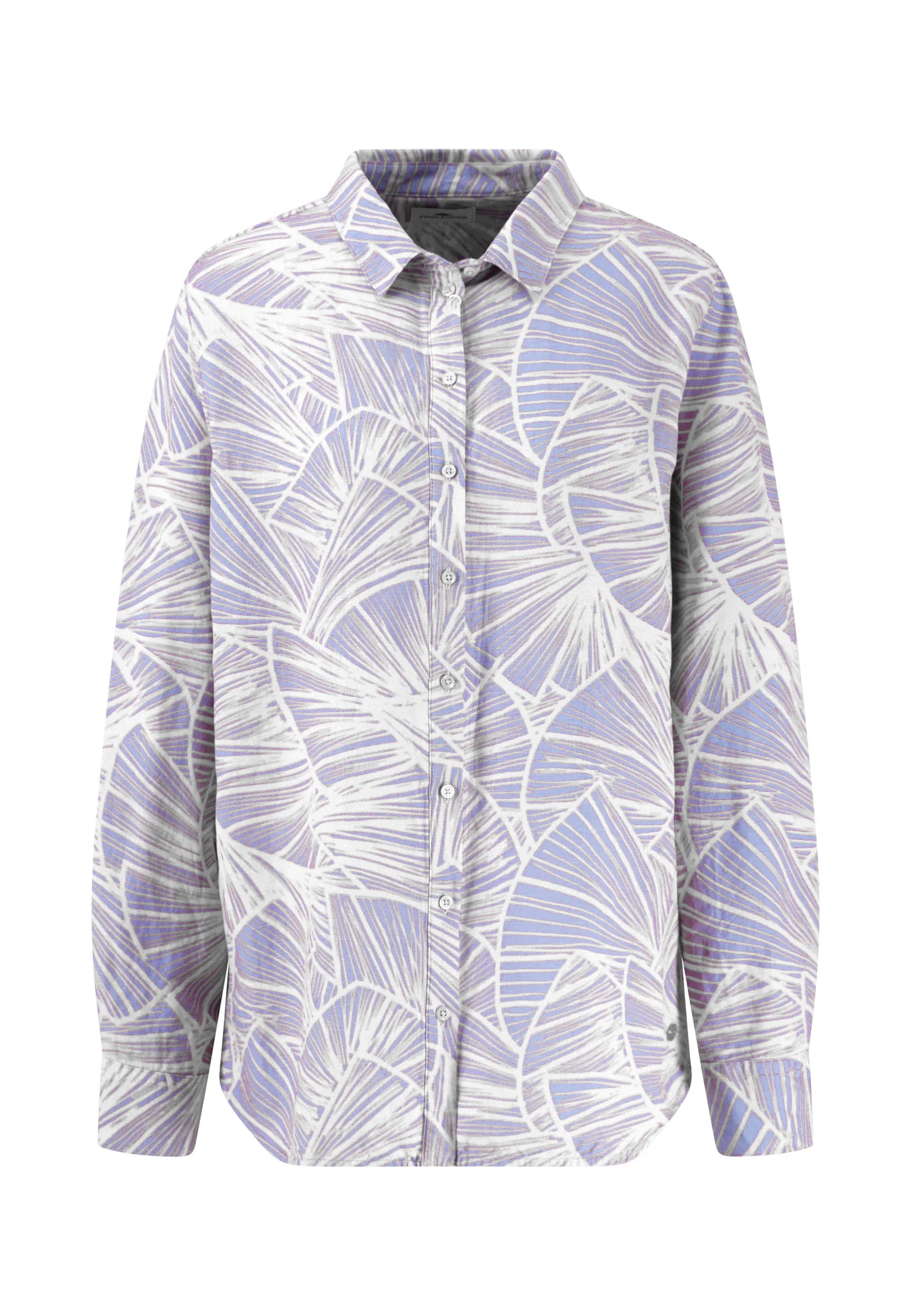 Bluse aus Leinenmix mit Kentkragen - Image 4