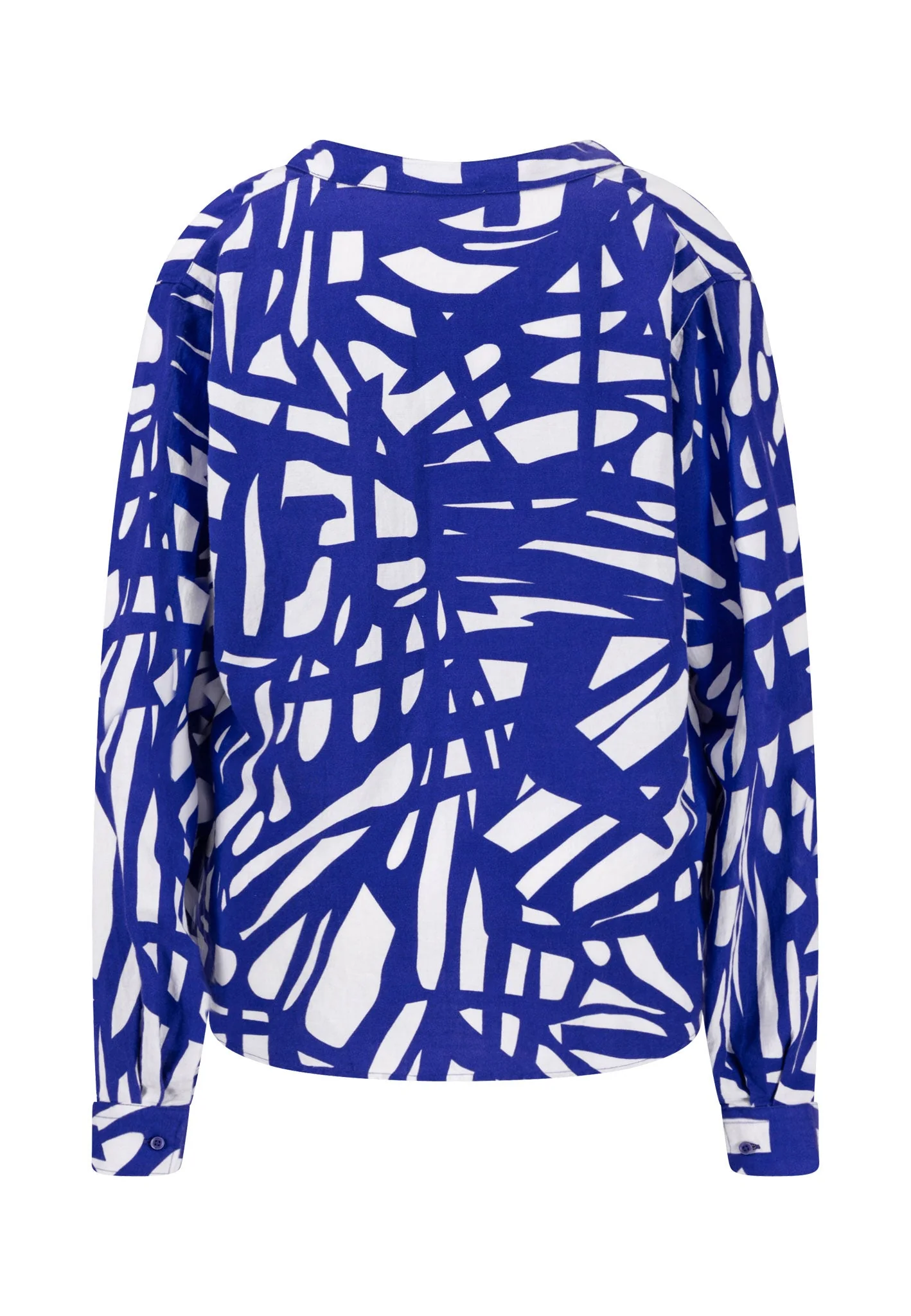Bluse aus Leinenmix mit Tunika-Kragen - Image 4