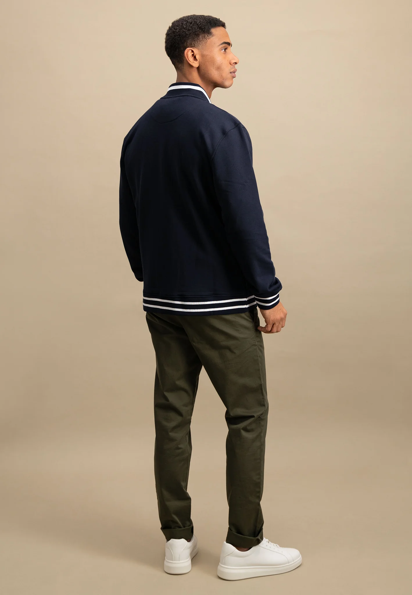 Collegejacke aus Baumwollmix mit Druckknöpfen - Image 3