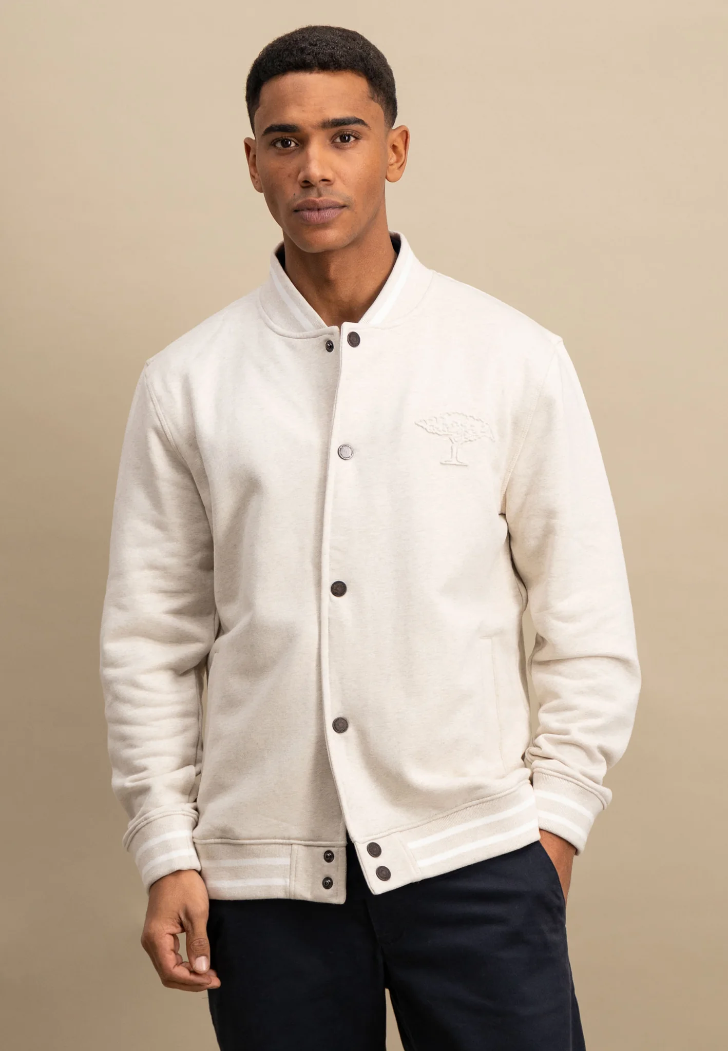 Collegejacke aus Baumwollmix mit Druckknöpfen - Image 7