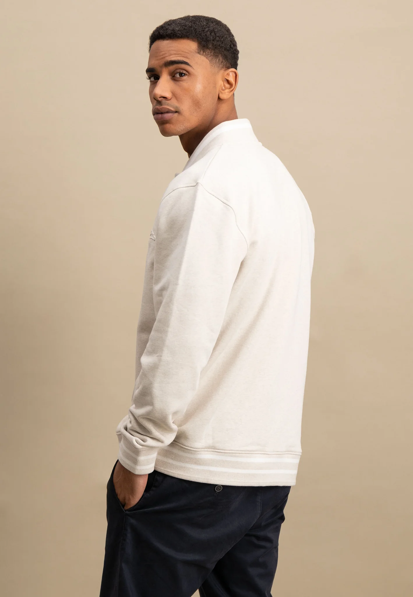 Collegejacke aus Baumwollmix mit Druckknöpfen - Image 8
