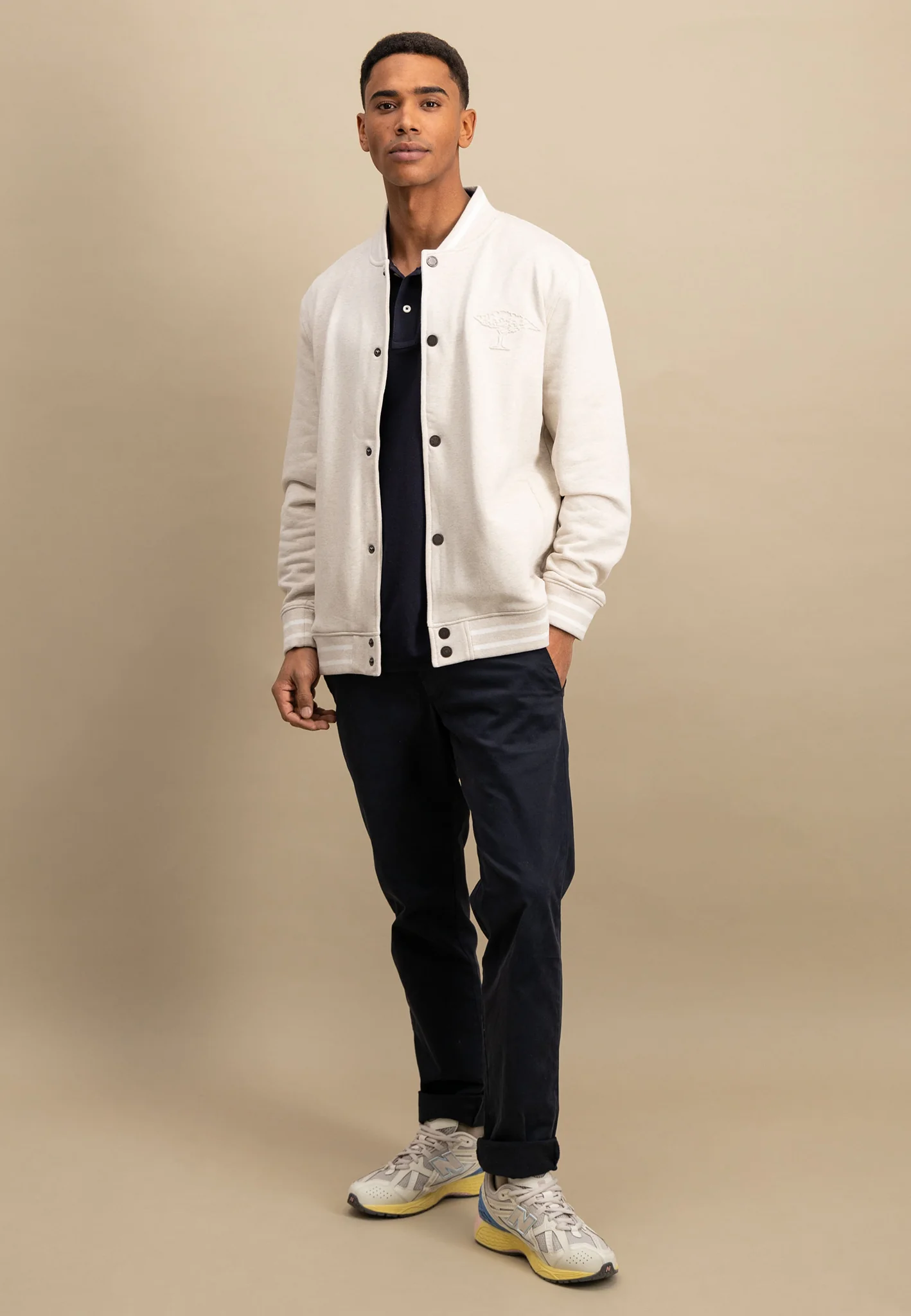 Collegejacke aus Baumwollmix mit Druckknöpfen - Image 9