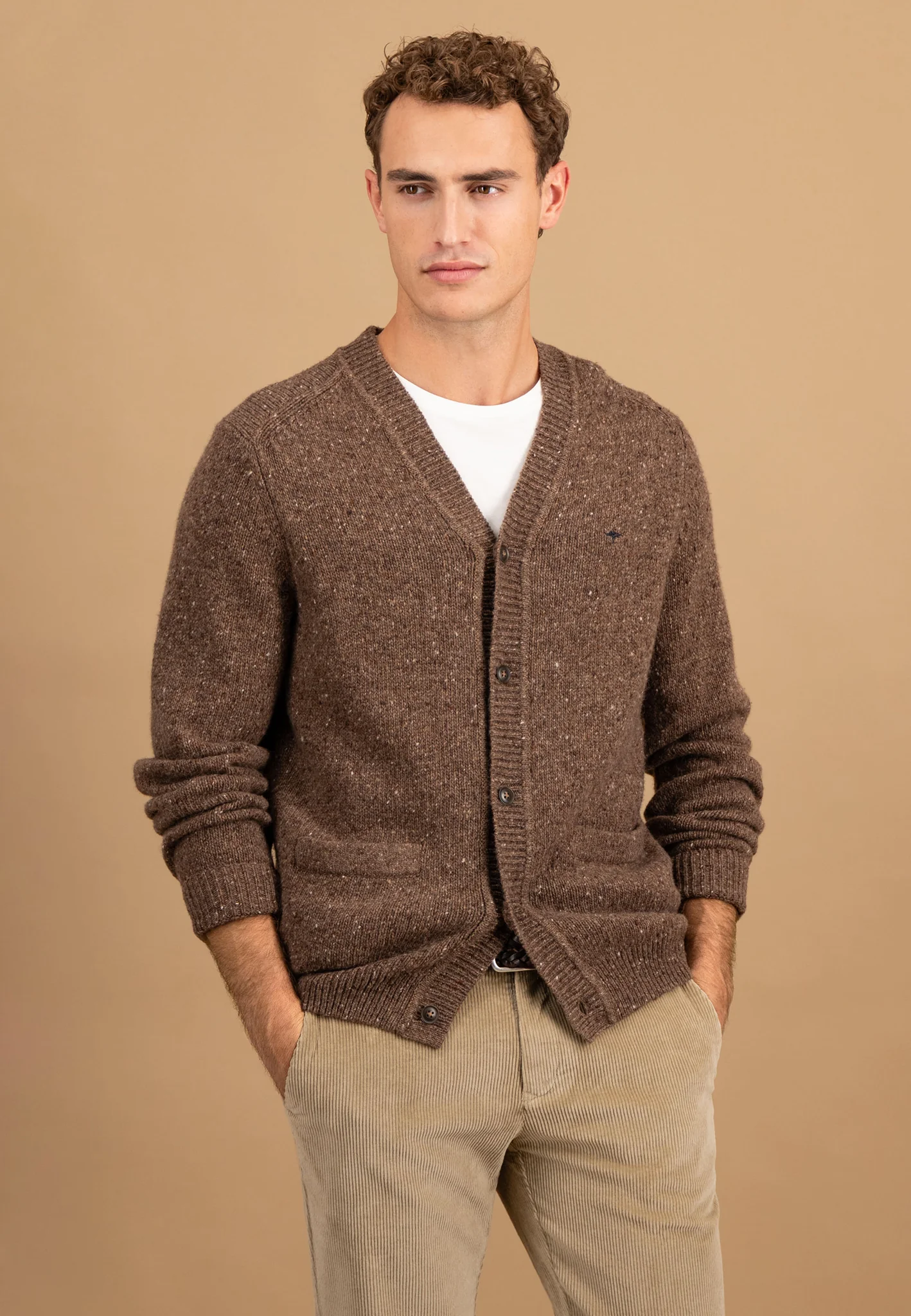 Donegal-Strickjacke aus Wollmix mit Knopfleiste und Taschen - Image 11