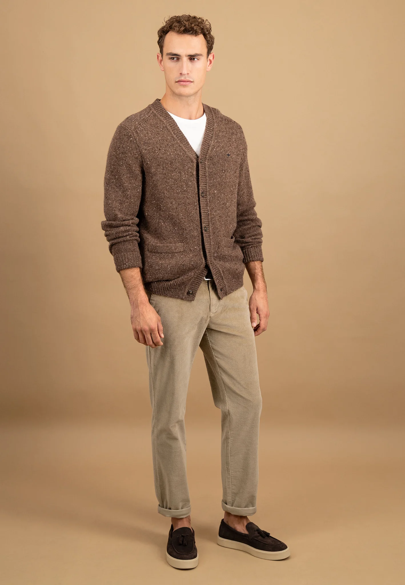 Donegal-Strickjacke aus Wollmix mit Knopfleiste und Taschen - Image 14