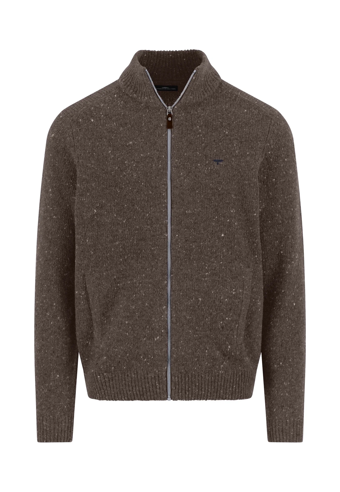 Donegal-Strickjacke aus Wollmix mit Reißverschluss und Stehkragen - Image 9