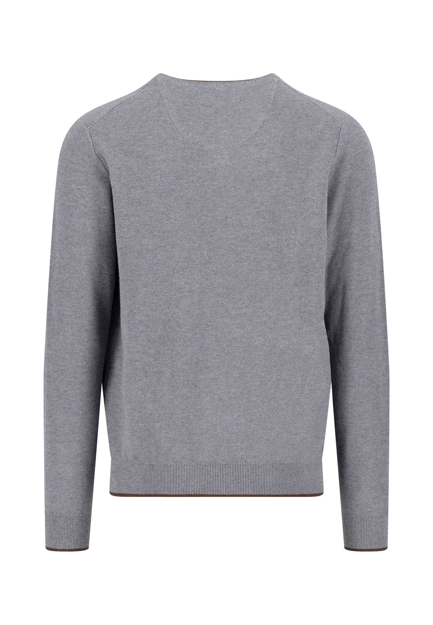 Feinstrickpullover aus Baumwolle mit V-Ausschnitt - Image 8