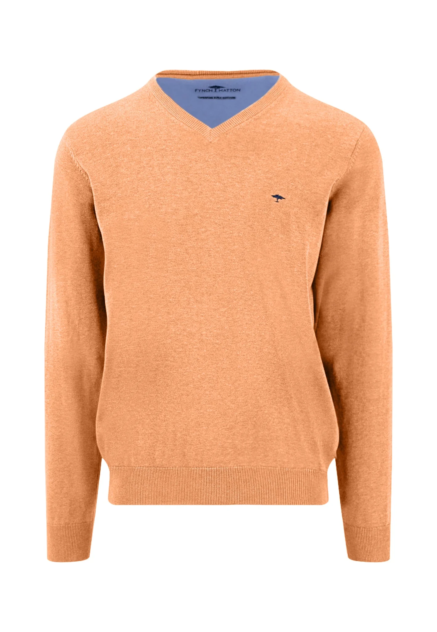 Feinstrickpullover aus reiner Baumwolle mit V-Ausschnitt - Image 4