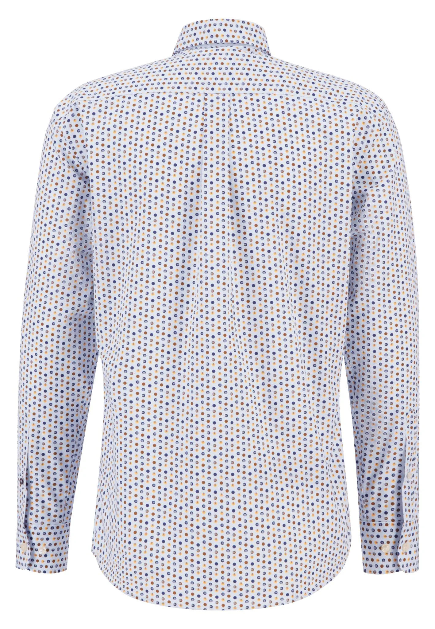 Gemustertes Langarmhemd mit Button-Down-Kragen - Image 2