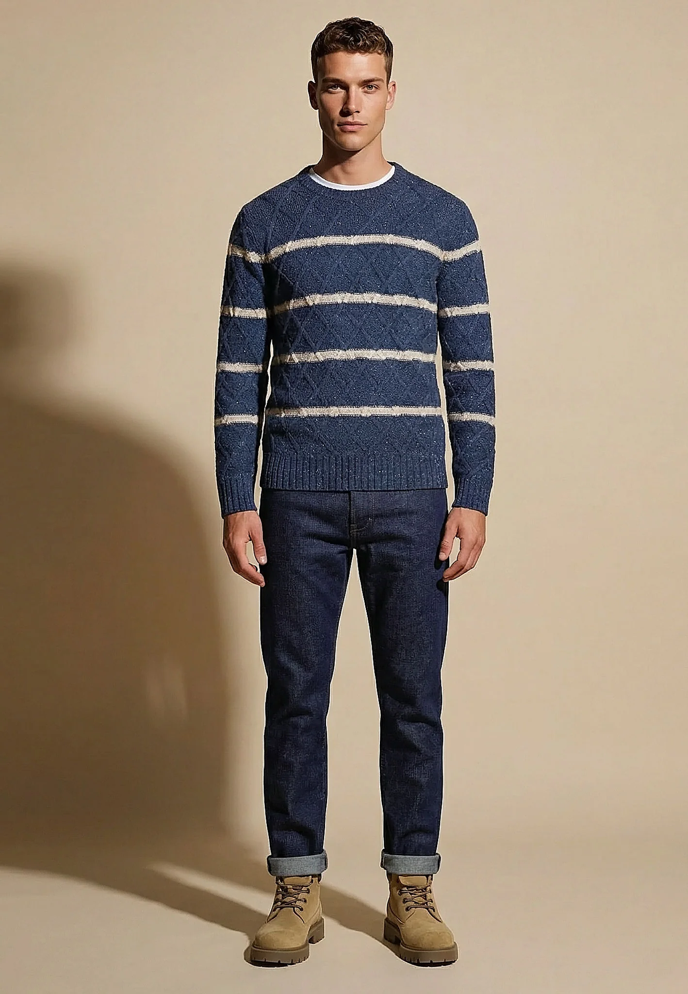 Gestreifter Pullover aus Donegal-Strick - Image 2