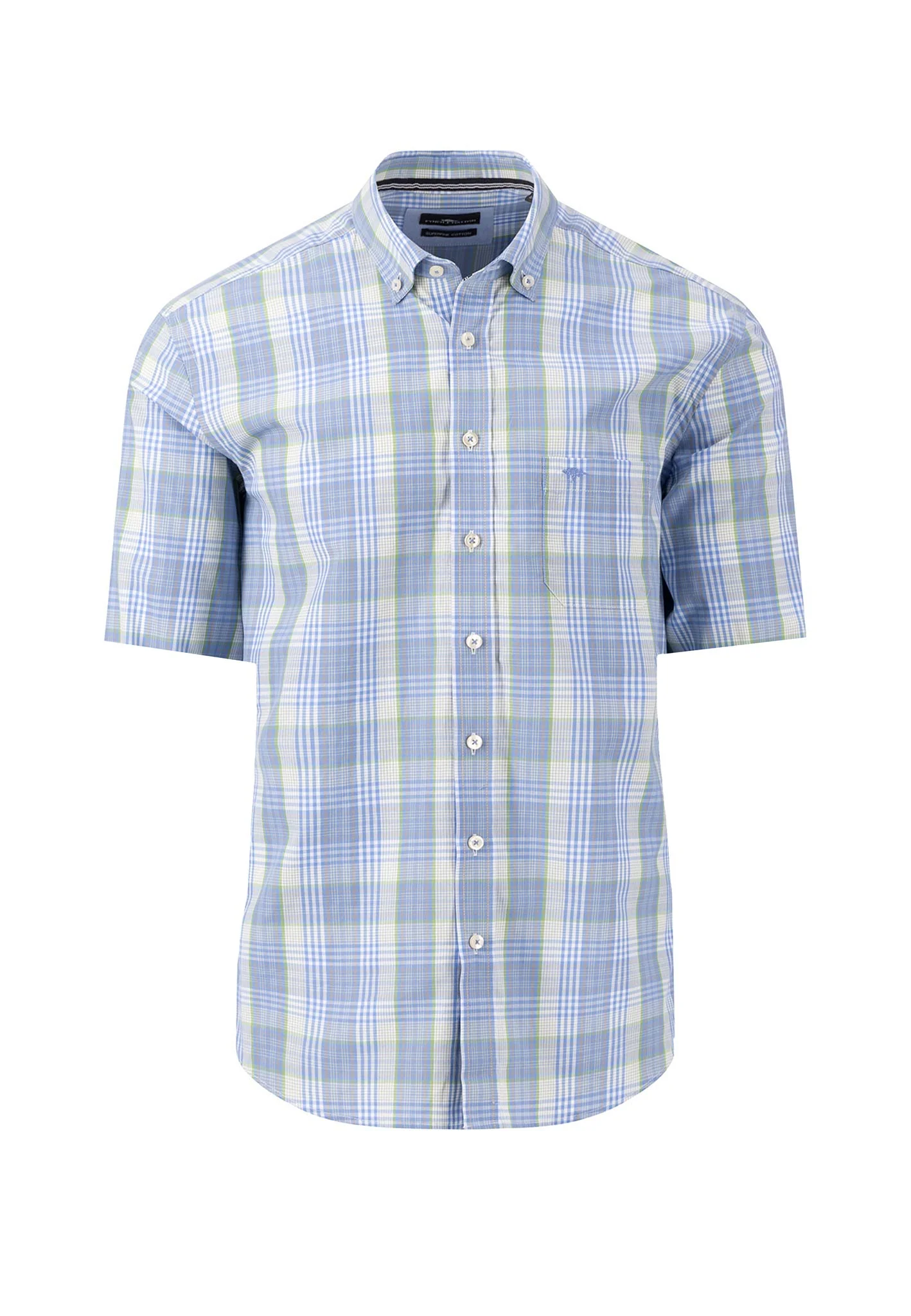 Gestreiftes Halbarm-Hemd mit Button-Down-Kragen - Image 5