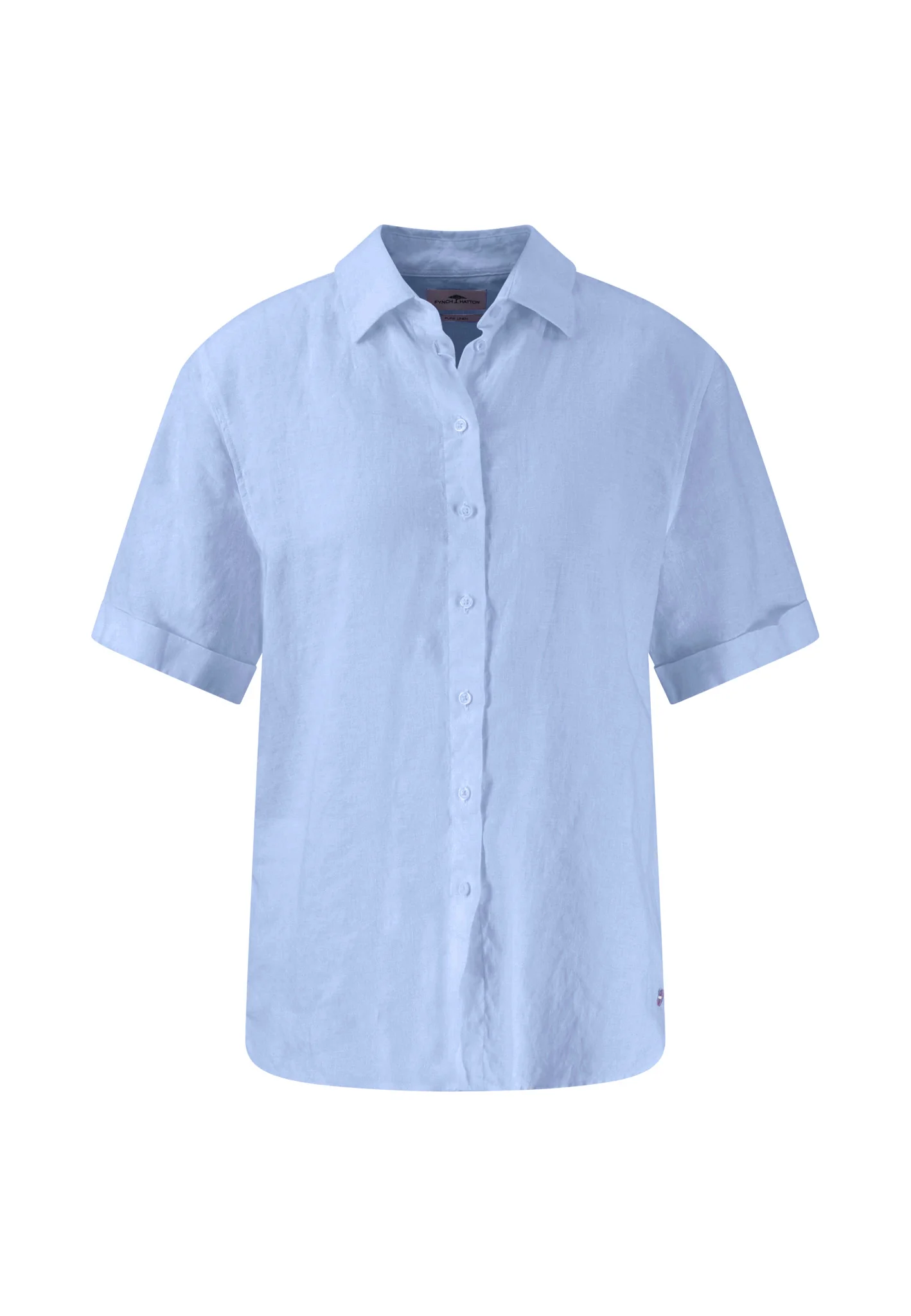 Halbarm-Bluse aus Leinenmix in Unifarben - Image 13