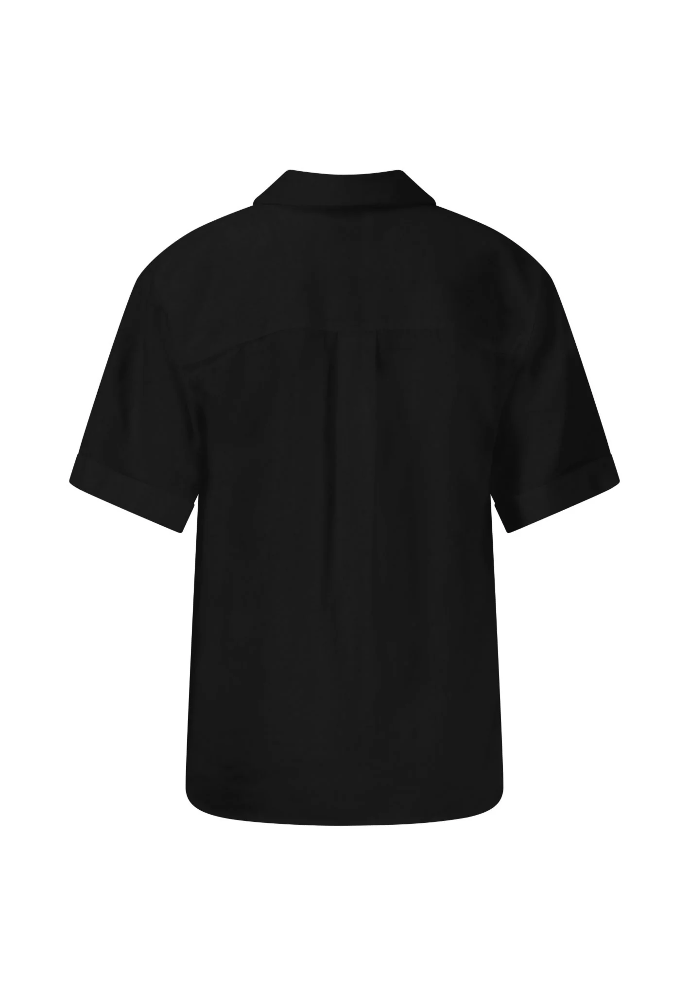 Halbarm-Bluse aus Leinenmix in Unifarben - Image 4