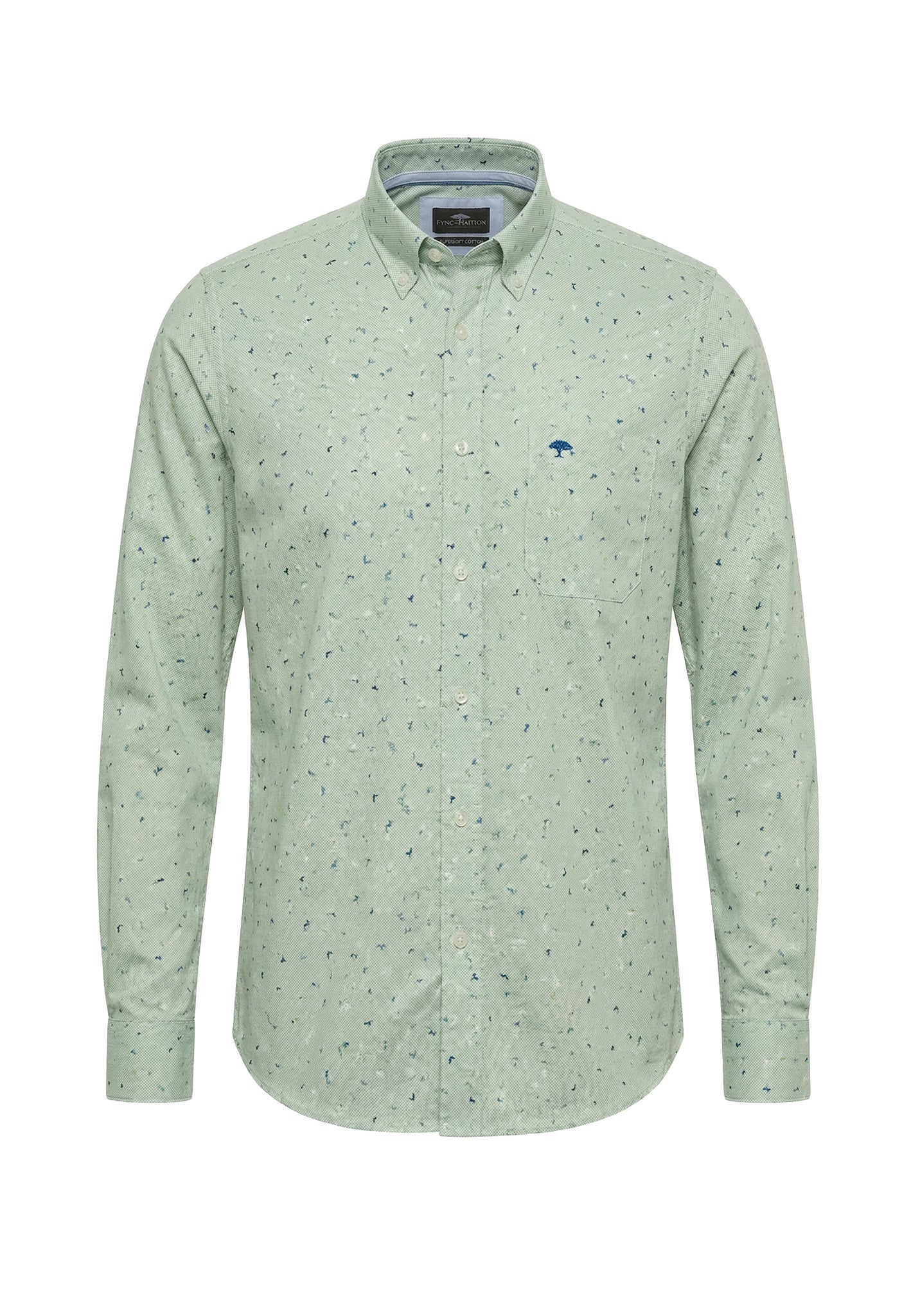 Hemd aus Baumwolle mit Allover-Print und Button-Down-Kragen - Image 11