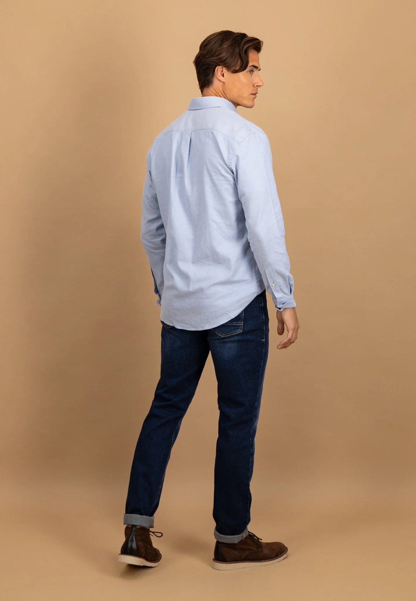 Hemd aus Baumwolle mit Brusttasche und Button-Down-Kragen - Image 15