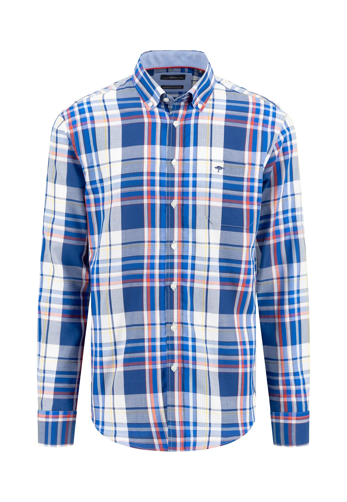 Kariertes Hemd aus Baumwolle mit Button-Down-Kragen - Image 3