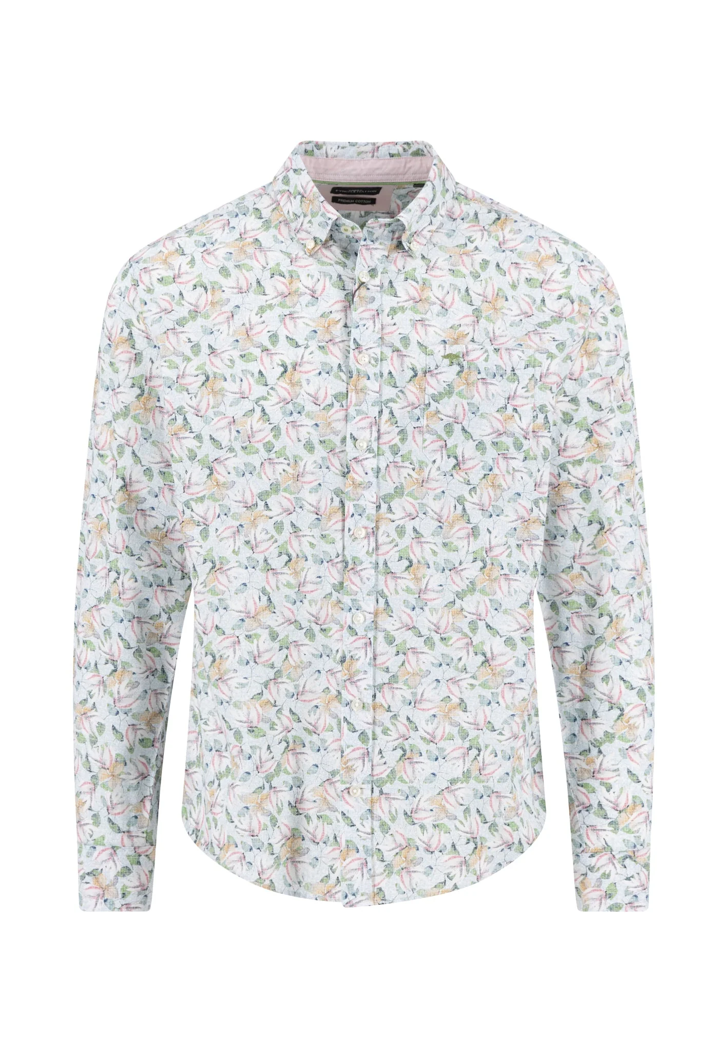 Hemd aus Baumwolle mit Button-Down-Kragen und floralem Muster - Image 5
