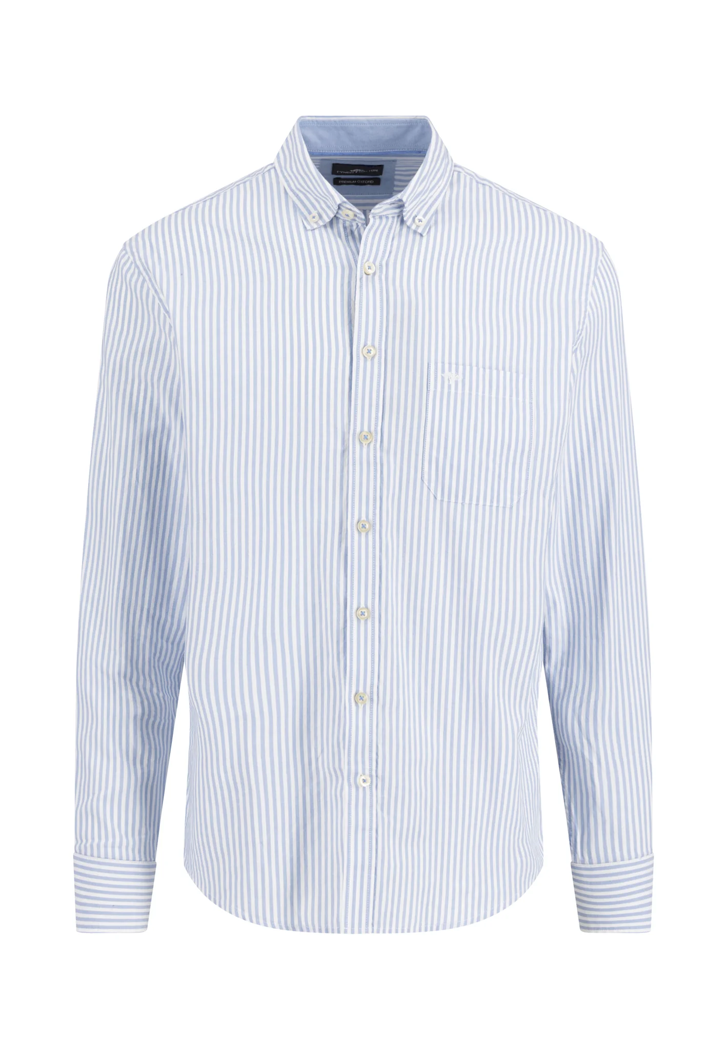 Oxfordhemd aus Baumwolle mit feinem Streifenmuster und Button-Down-Kragen - Image 5