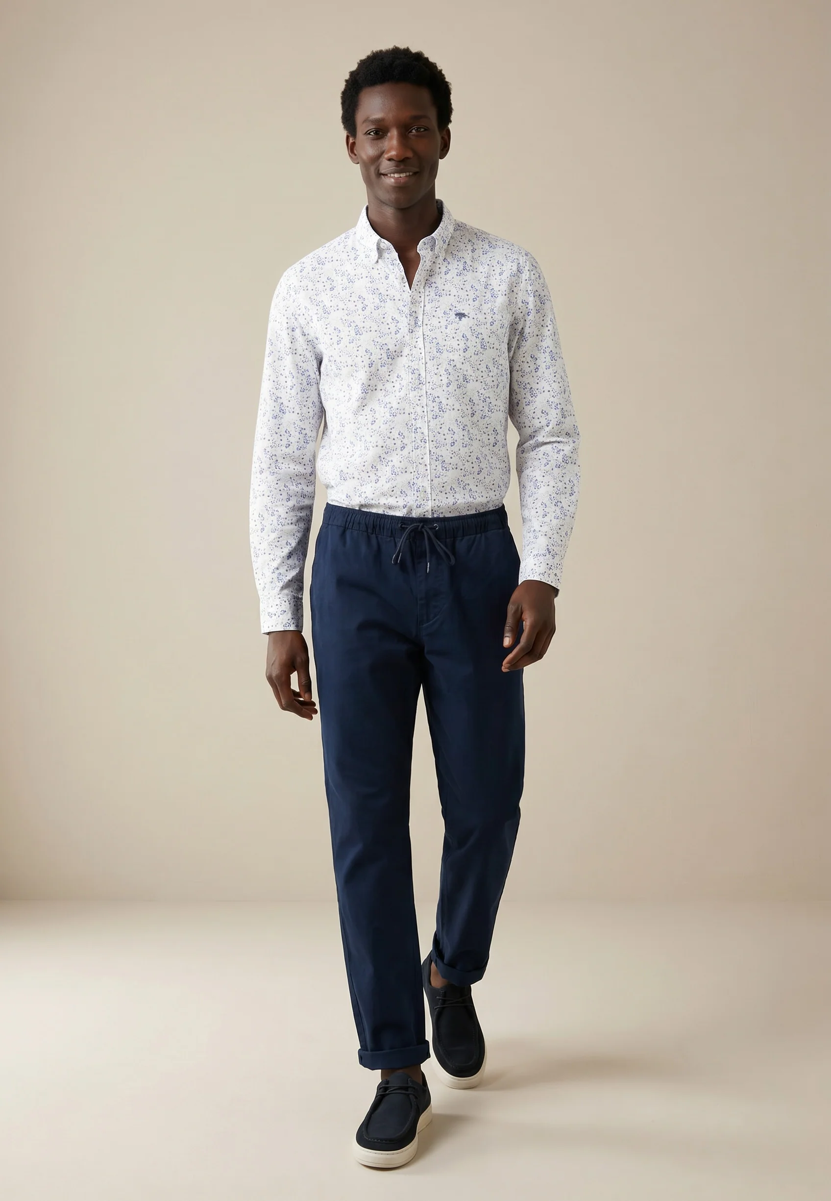 Hemd aus Baumwolle mit floralem Allover-Print und Button-Down-Kragen - Image 3