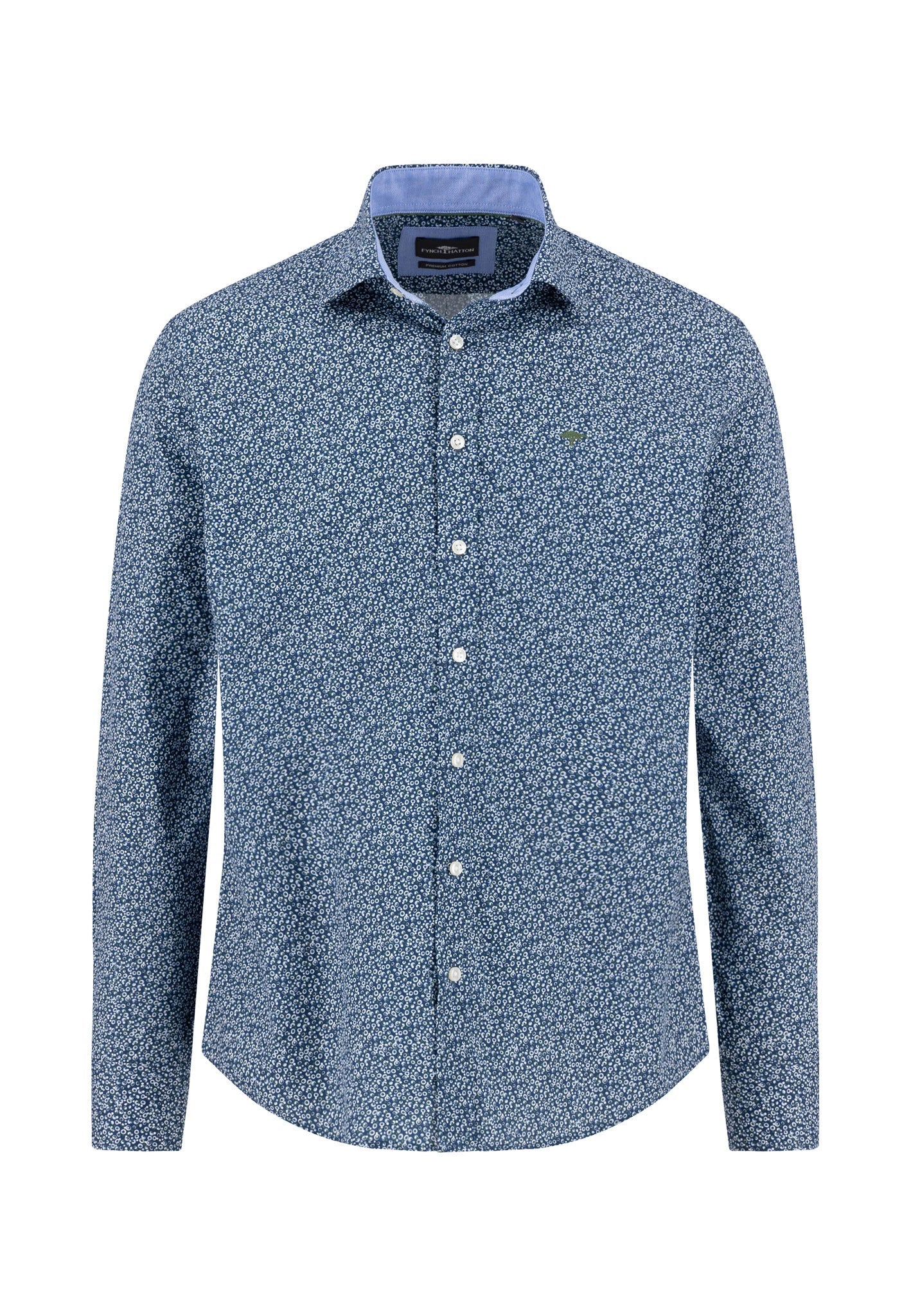 Hemd aus Baumwolle mit floralem Allover-Print und Kent-Kragen