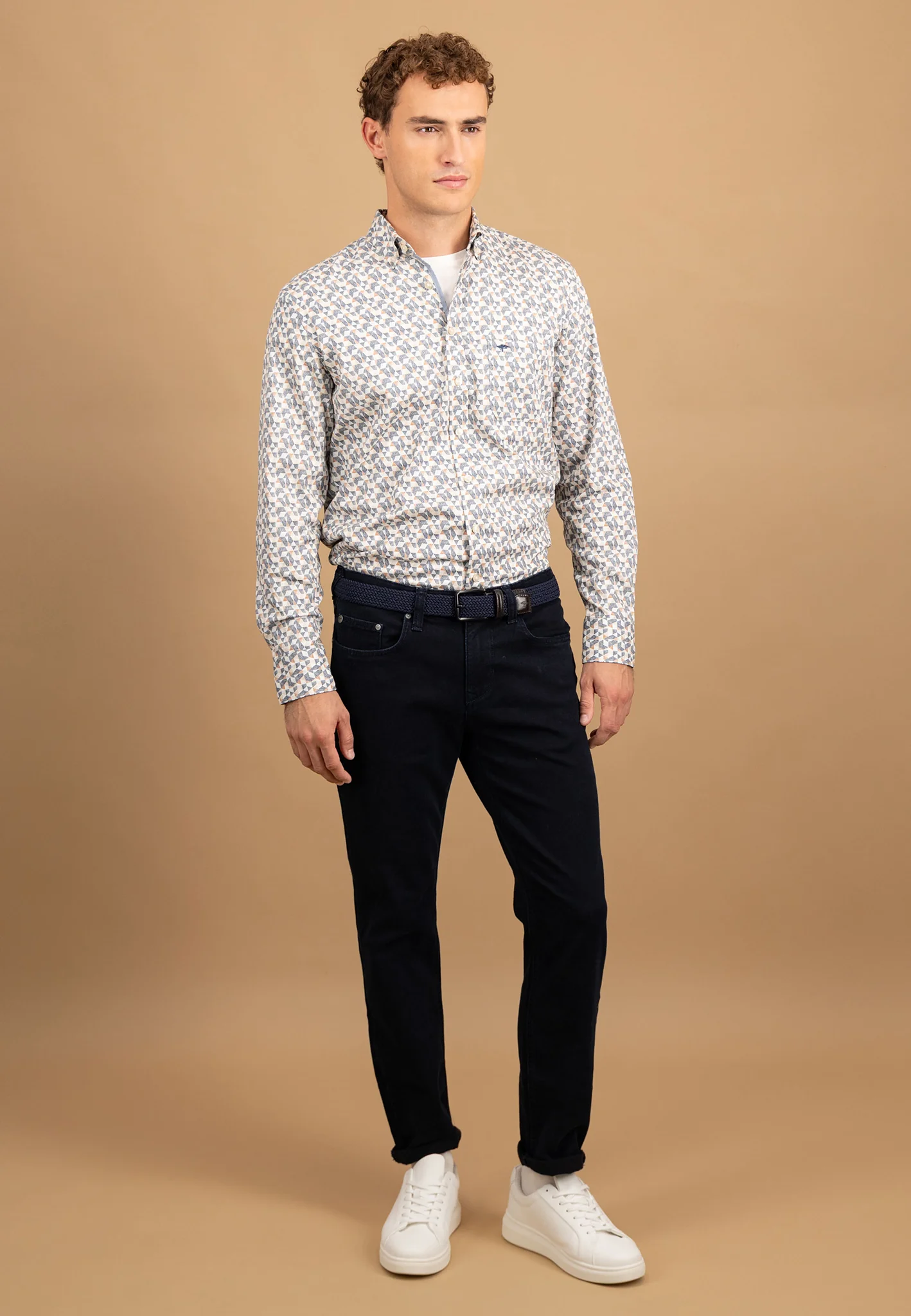 Hemd aus Baumwolle mit grafischem Allover-Print und Button-Down-Kragen - Image 2