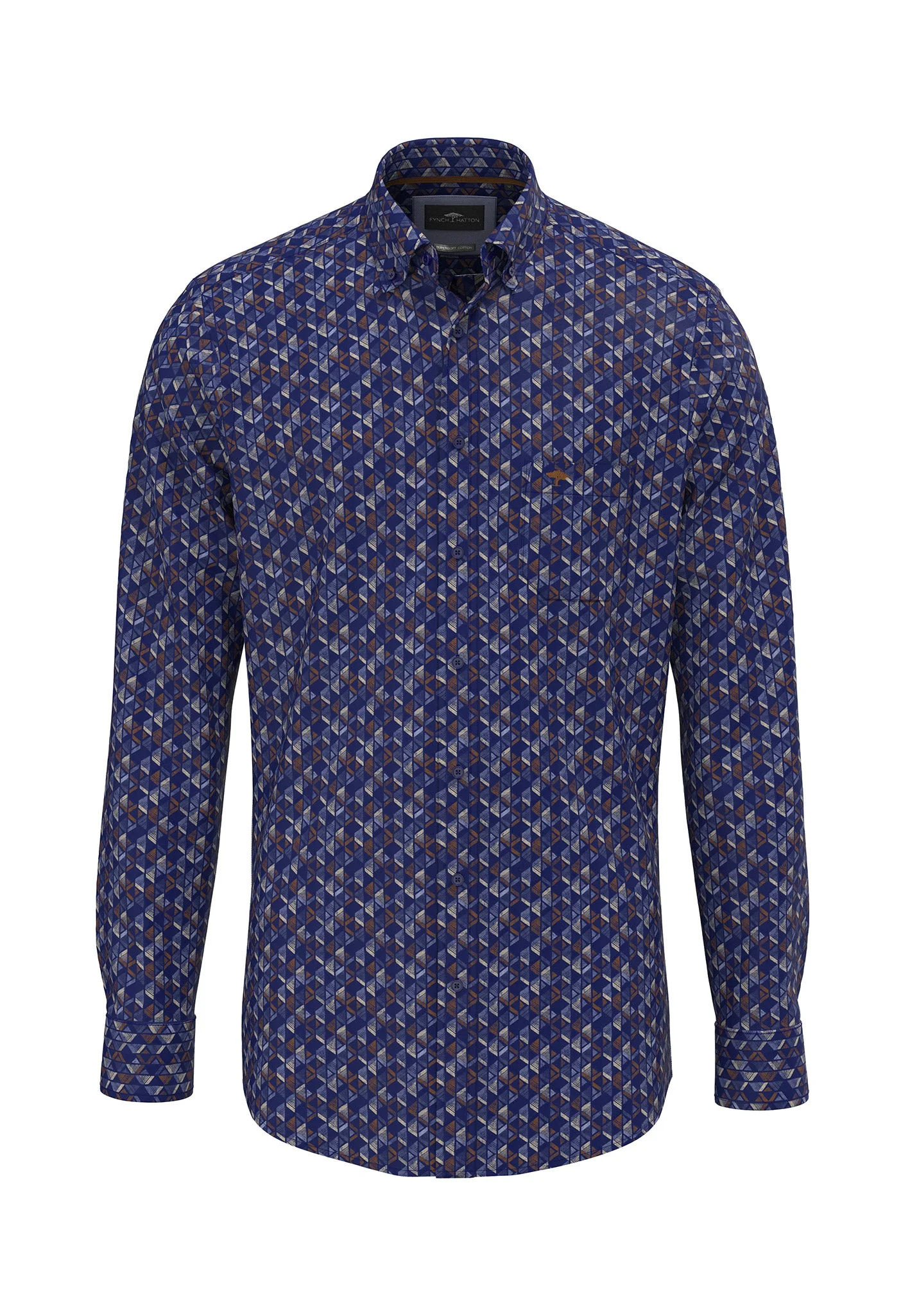 Hemd aus Baumwolle mit grafischem Print und Button-Down-Kragen - Image 5