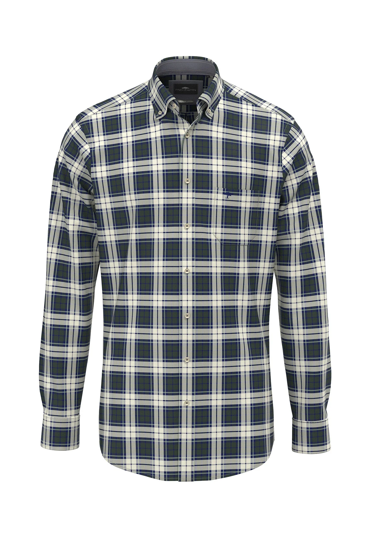 Hemd aus Baumwolle mit klassischem Karomuster und Button-Down-Kragen - Image 5