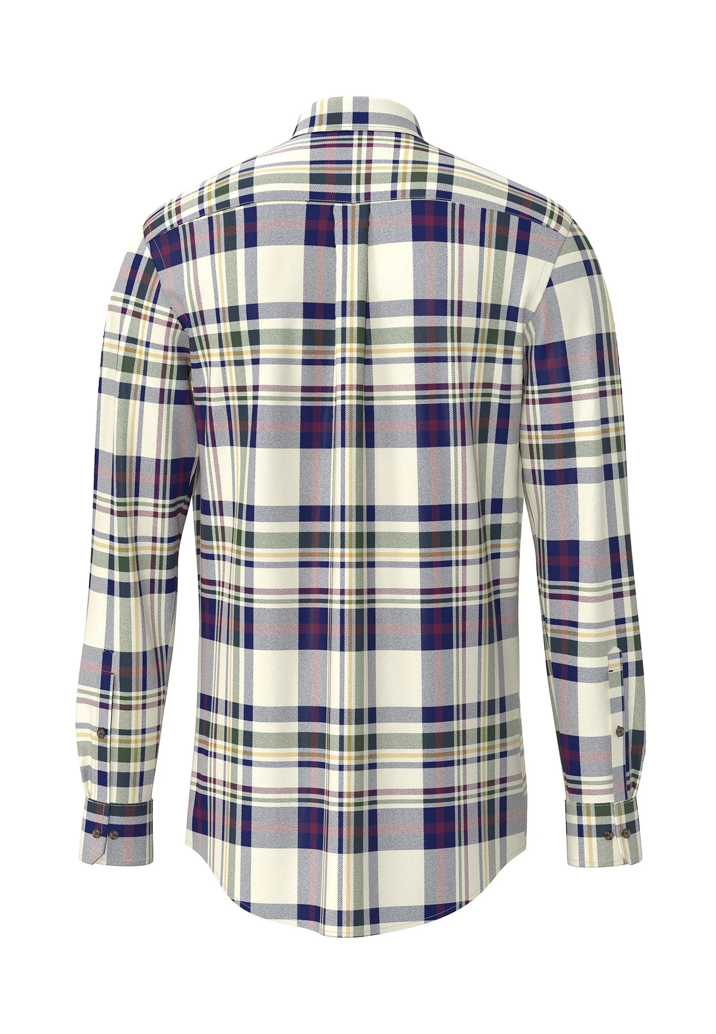 Hemd aus Baumwolle mit mehrfarbigem Karomuster und Button-Down-Kragen - Image 2