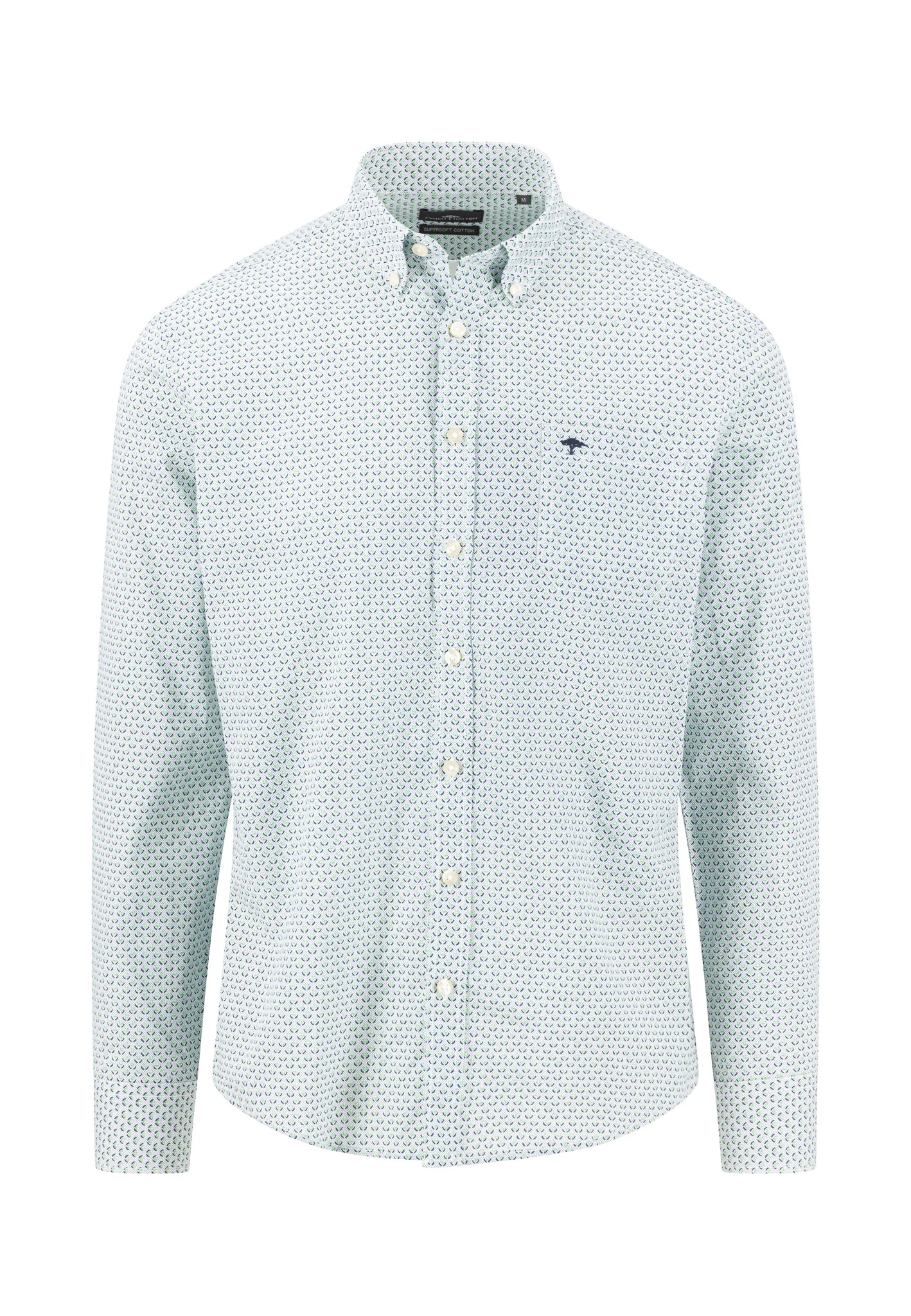 Hemd aus Baumwolle mit Musterung und Button-Down-Kragen - Image 3
