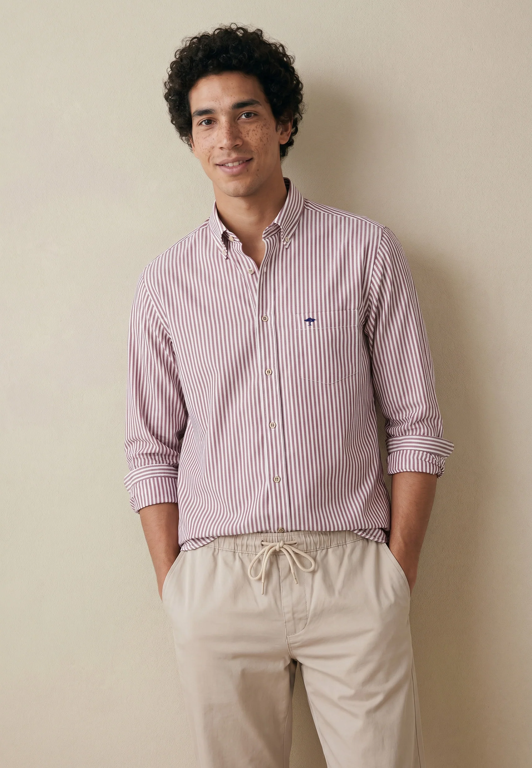Hemd aus Baumwolle mit Streifenmuster Button-Down-Kragen - Image 11