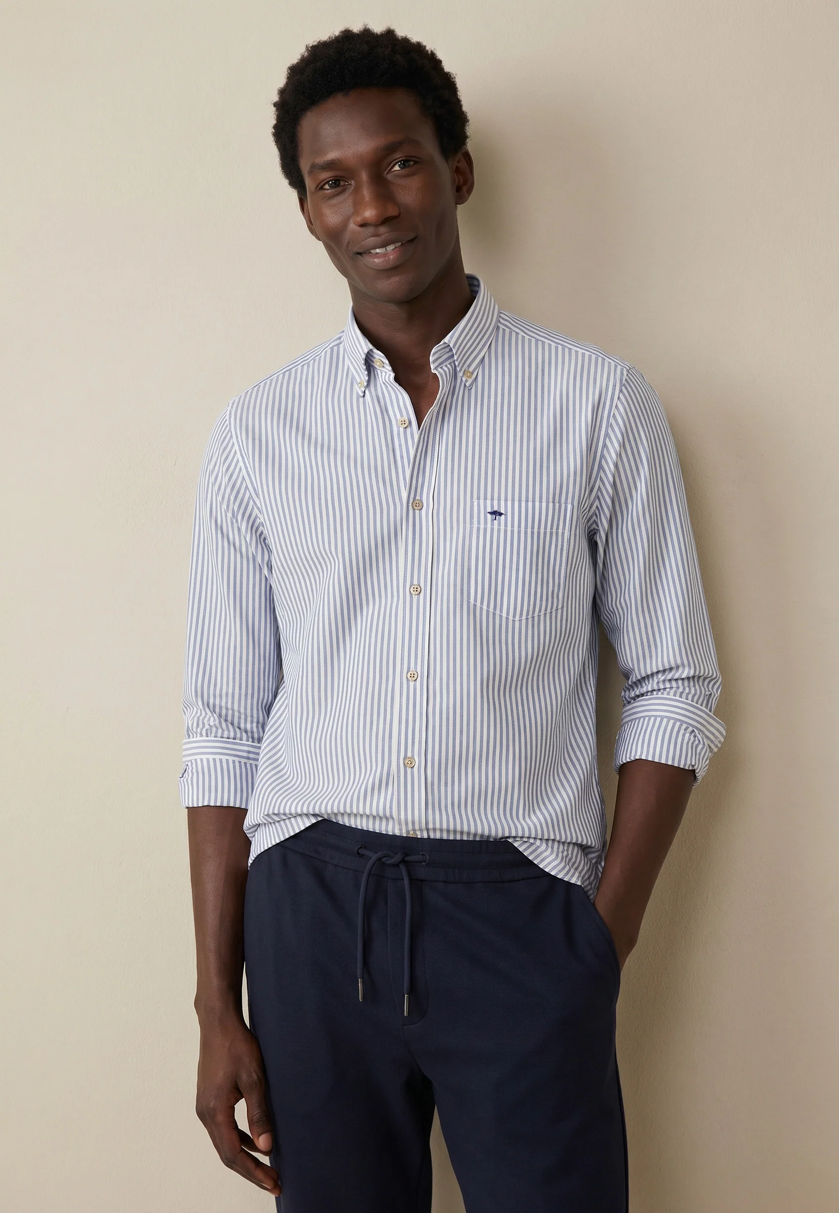 Hemd aus Baumwolle mit Streifenmuster Button-Down-Kragen - Image 6