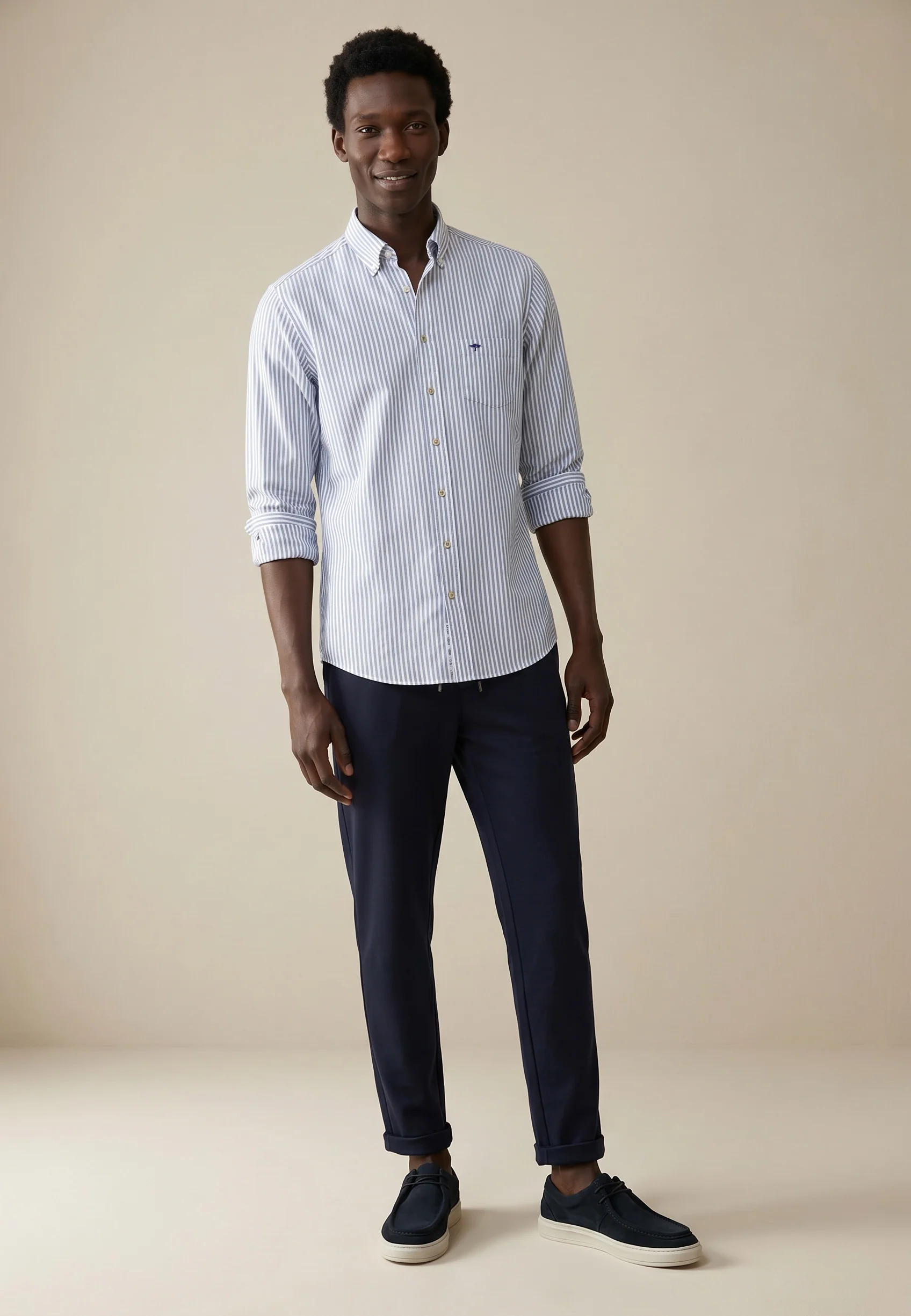 Hemd aus Baumwolle mit Streifenmuster Button-Down-Kragen - Image 7