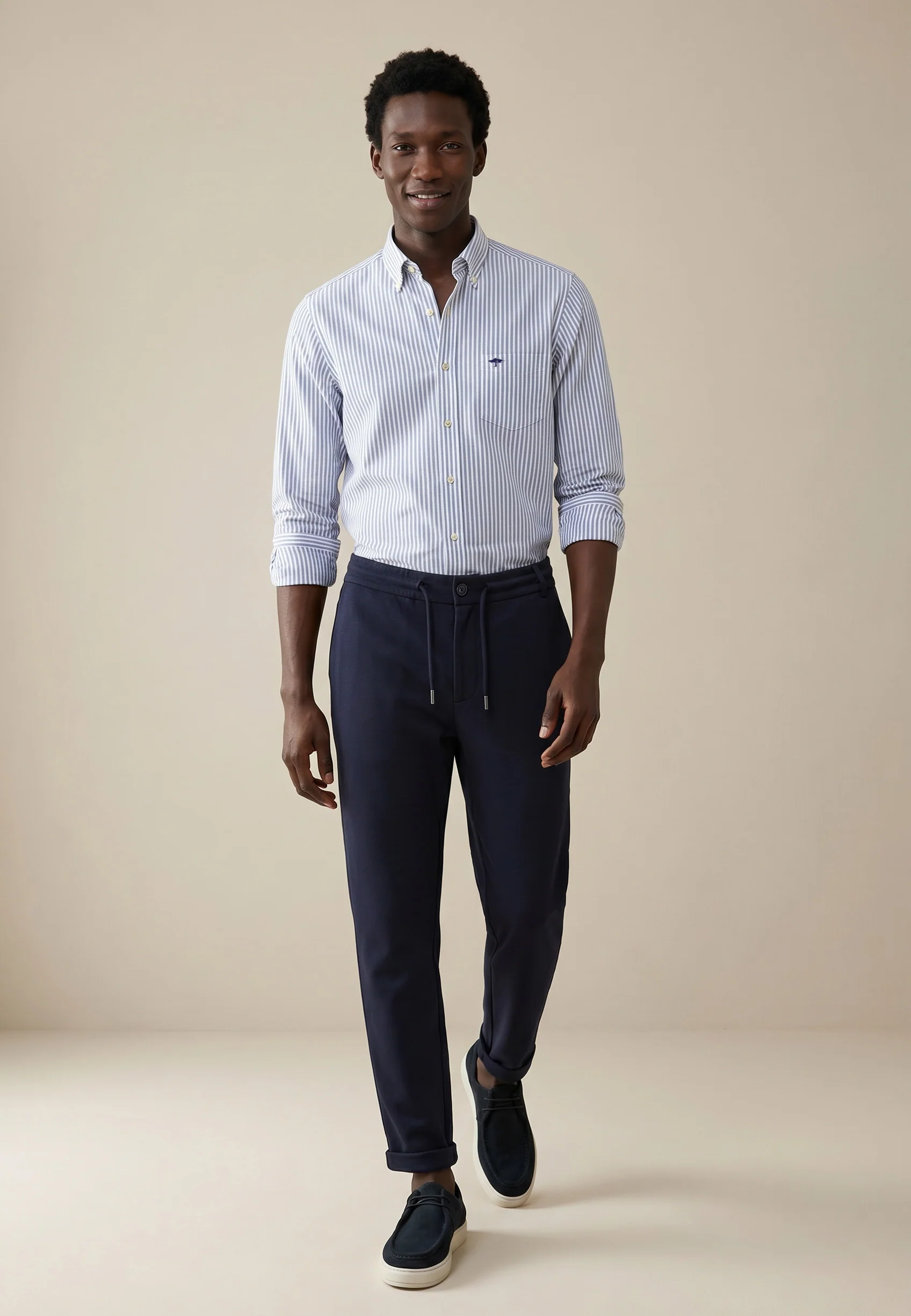 Hemd aus Baumwolle mit Streifenmuster Button-Down-Kragen - Image 8