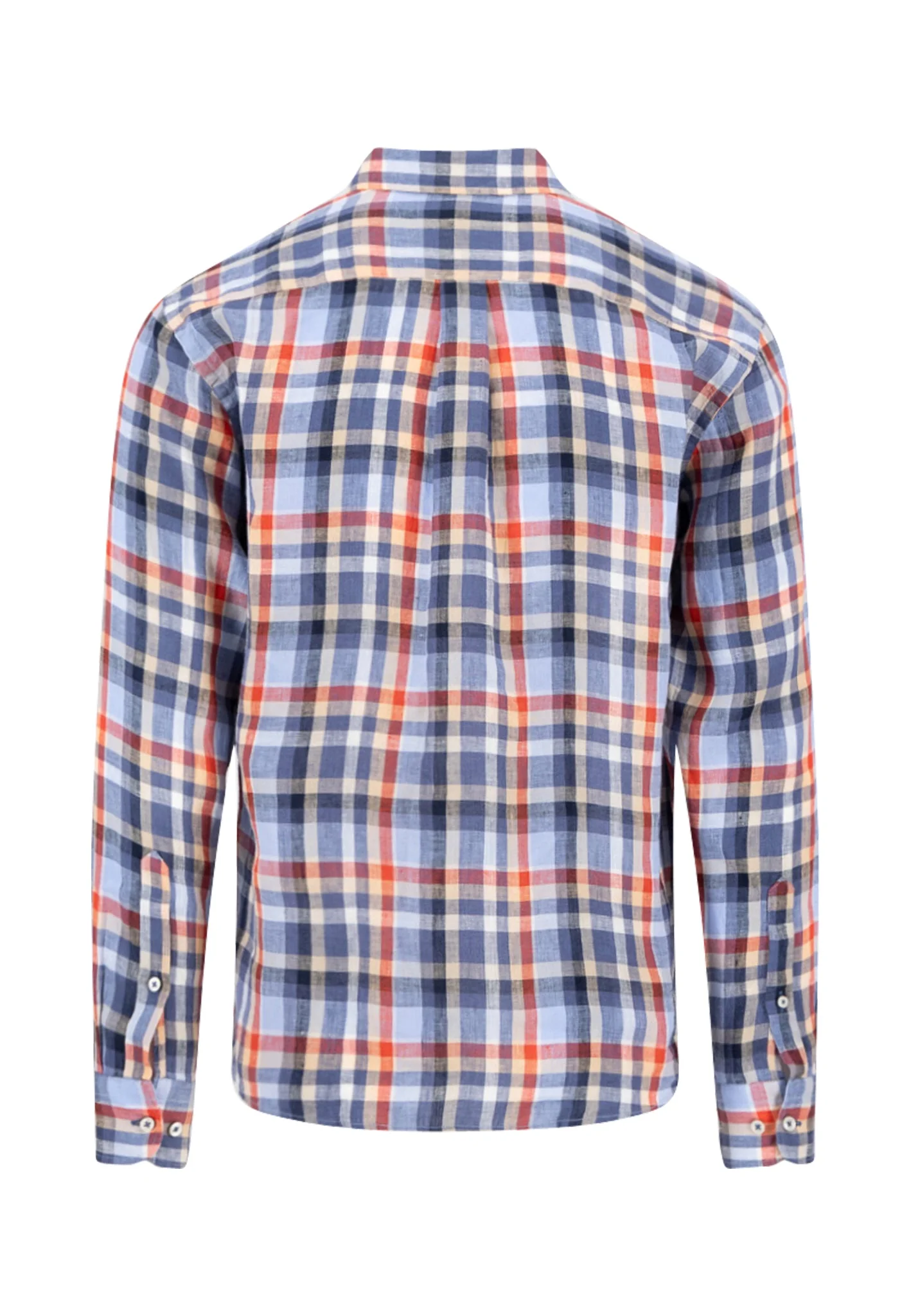 Hemd aus Leinen mit Karomuster und Button-Down-Kragen - Image 7