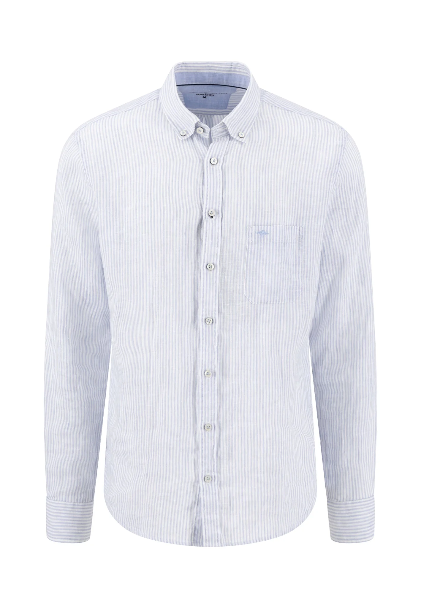 Hemd aus Leinen mit Streifenmuster und Button-Down-Kragen - Image 6