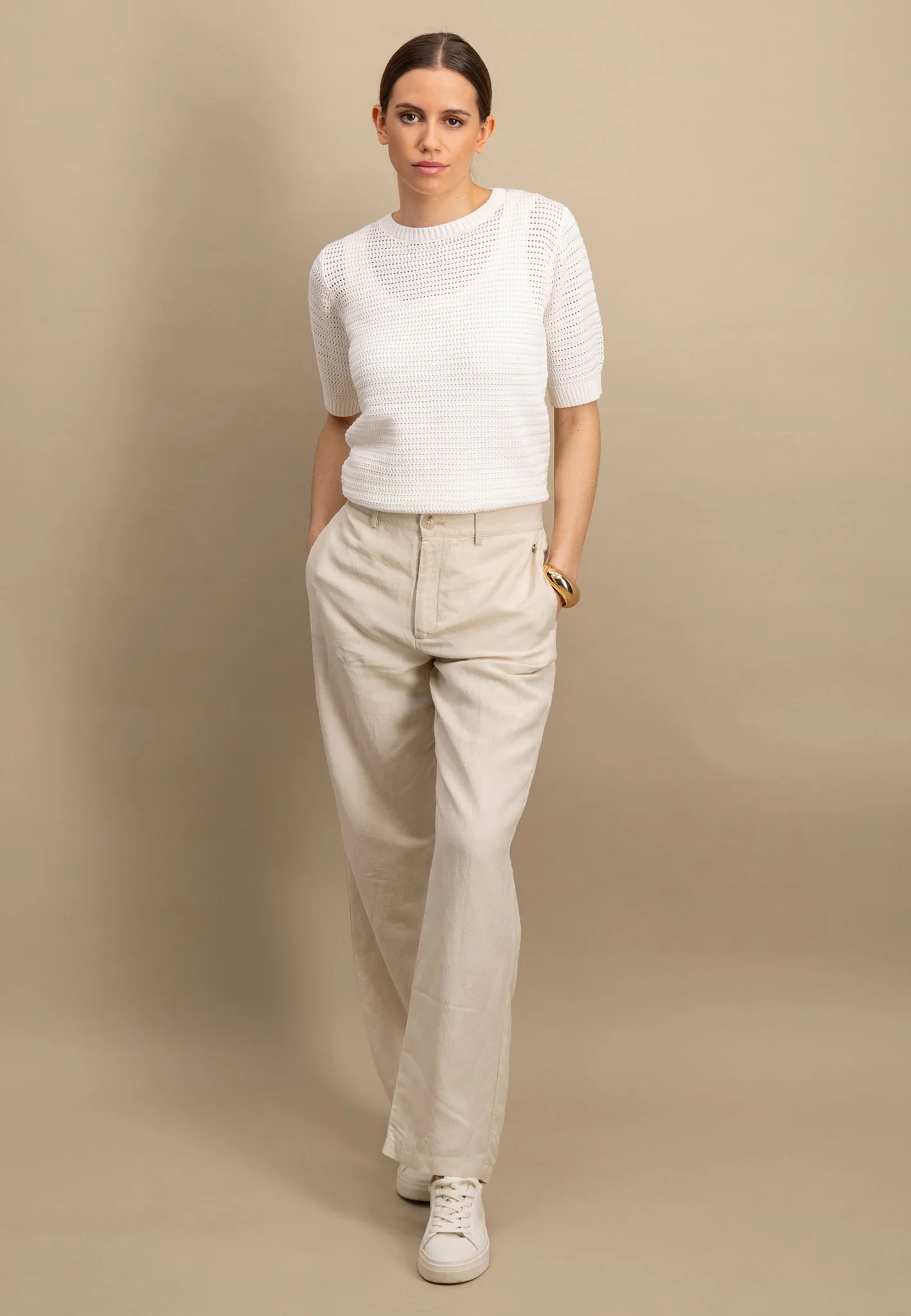 Hose aus Leinen-Viskose-Mix - Straight-Leg - Image 13