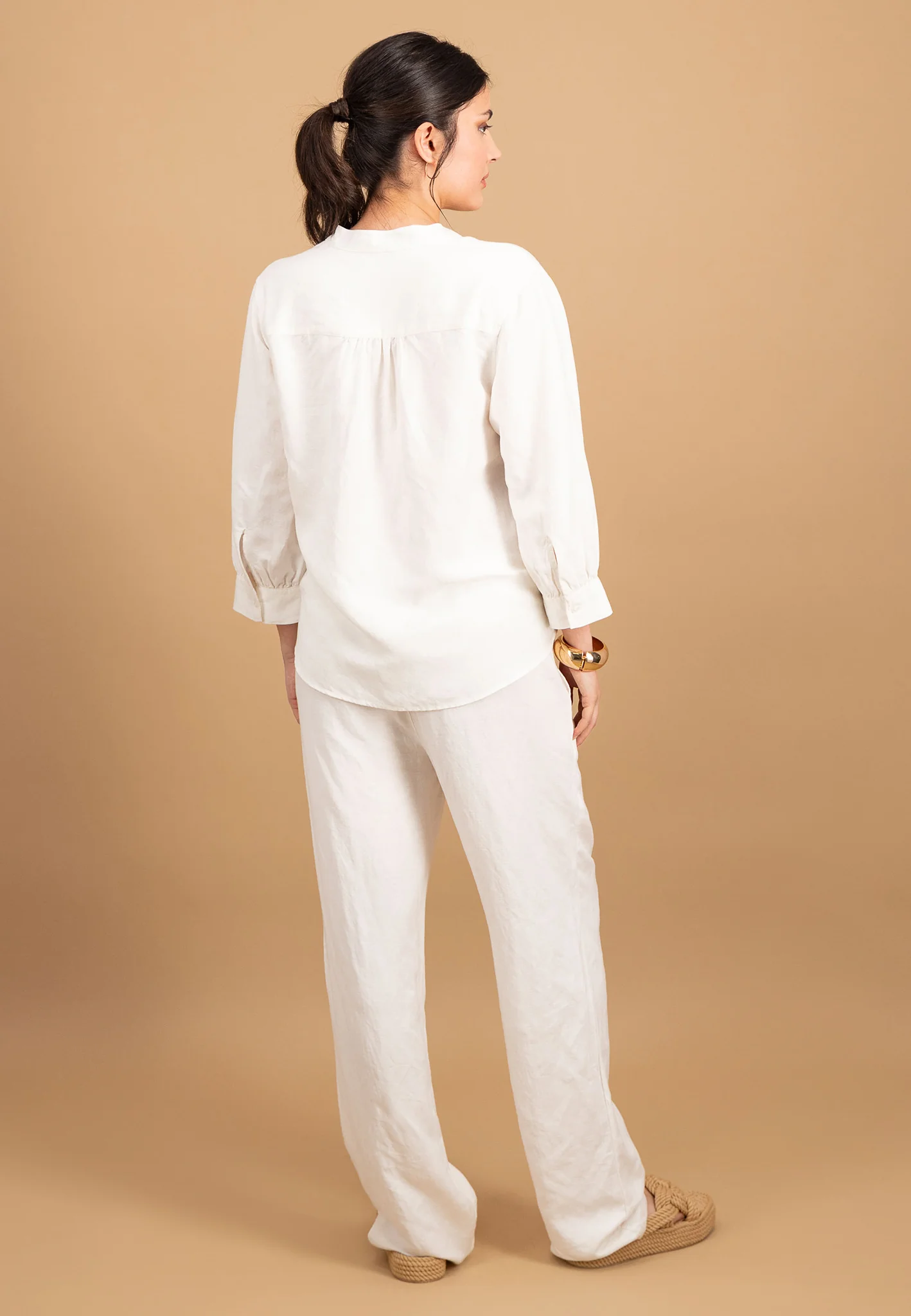 Hose aus Leinen-Viskose-Mix - Straight-Leg - Image 8