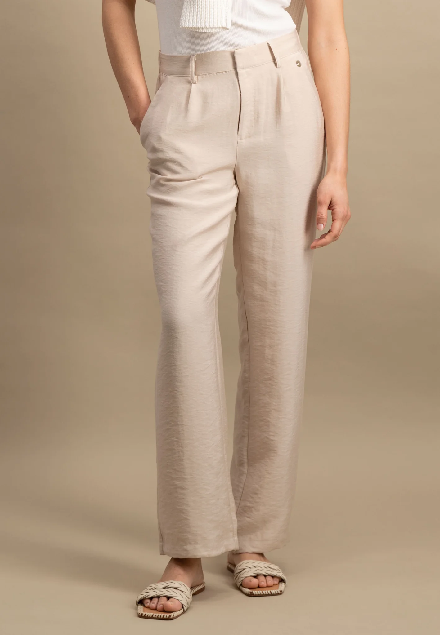 Hose aus Viskose-Mix – Straight-Leg